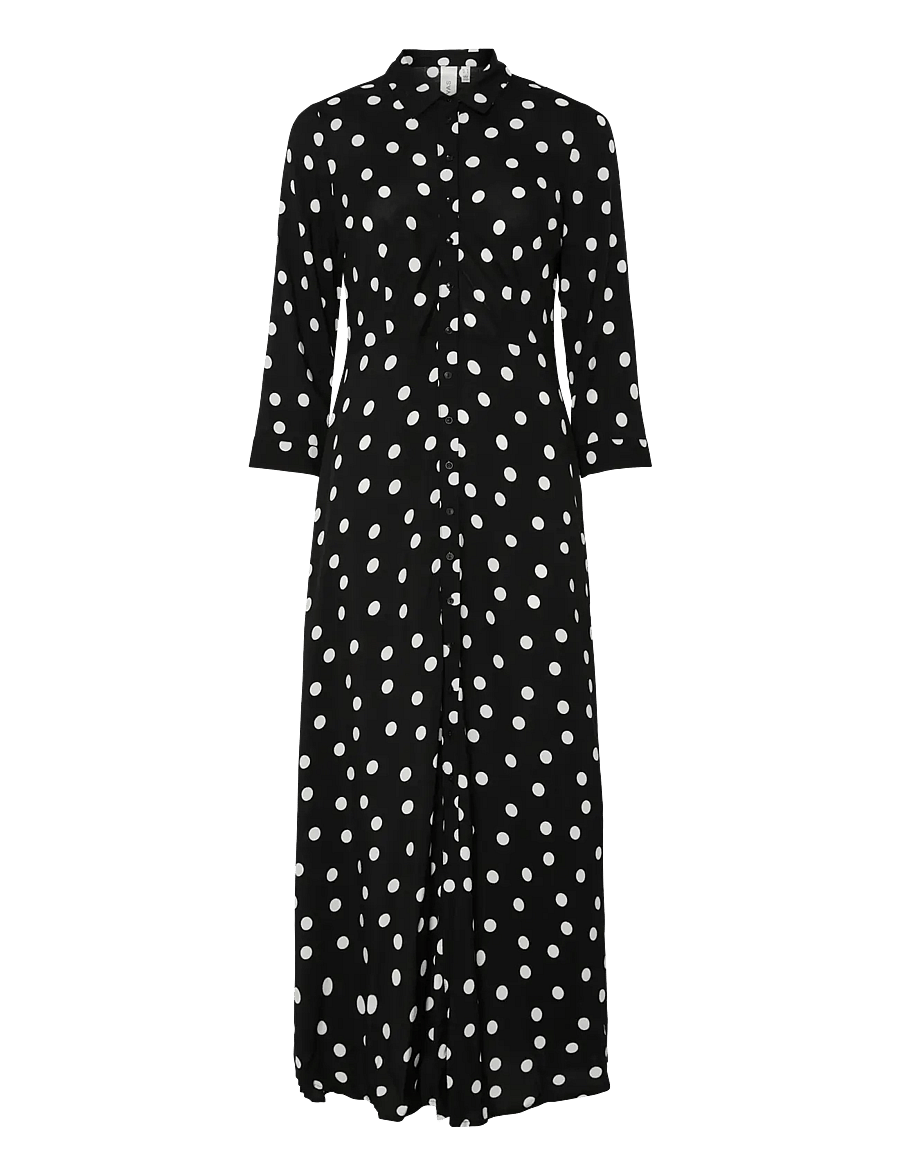 YAS - YASSAVANNA LONG SHIRT DRESS S. NOOS - hemdkleider - black - 1