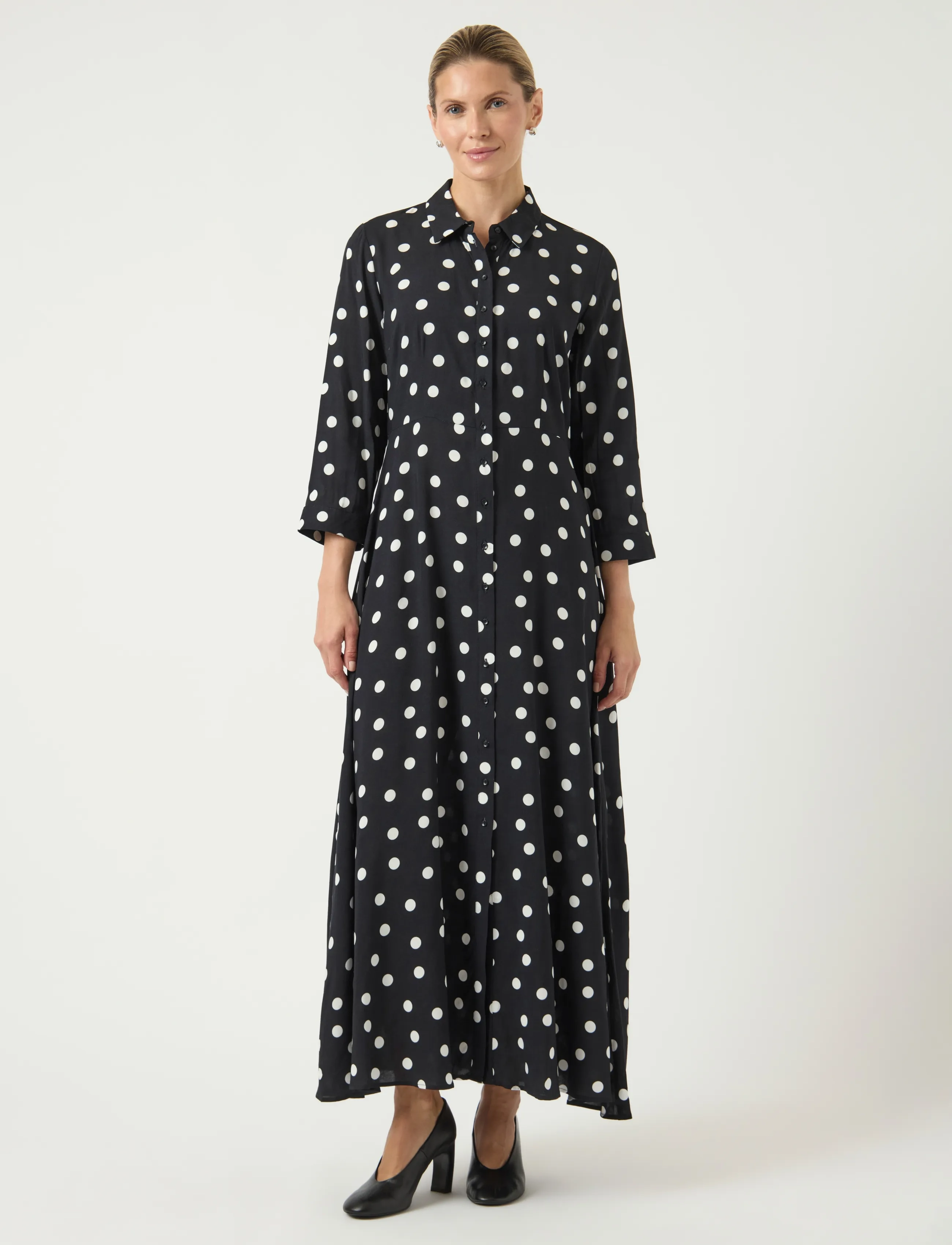 YAS Yassavanna Long Shirt Dress S., XS, Black, Kjoler > Maxikjole, Dame