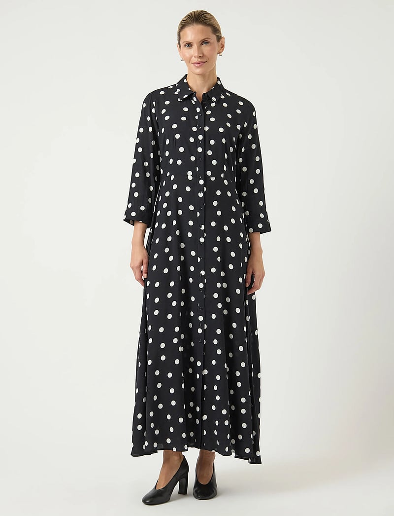 YAS - YASSAVANNA LONG SHIRT DRESS S. NOOS - hemdkleider - black - 0