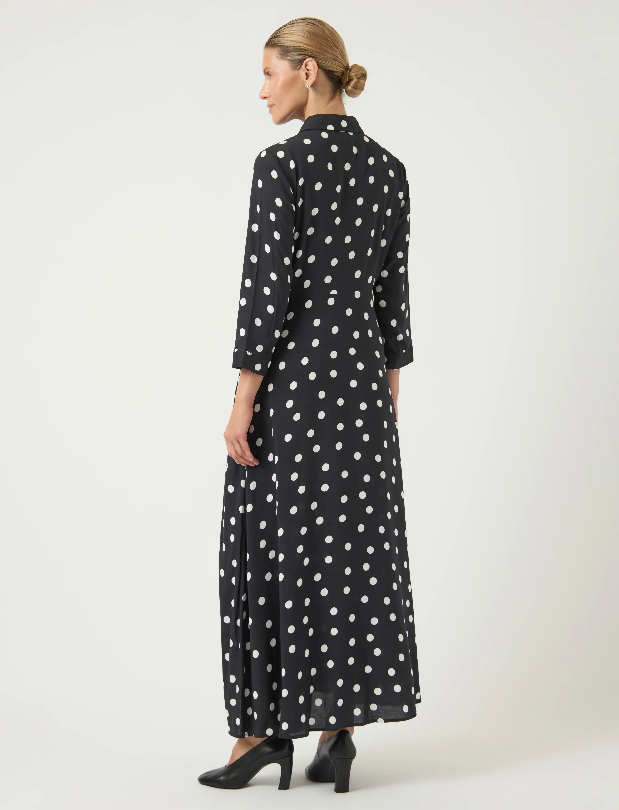 YAS - YASSAVANNA LONG SHIRT DRESS S. NOOS - skjortekjoler - black - 3