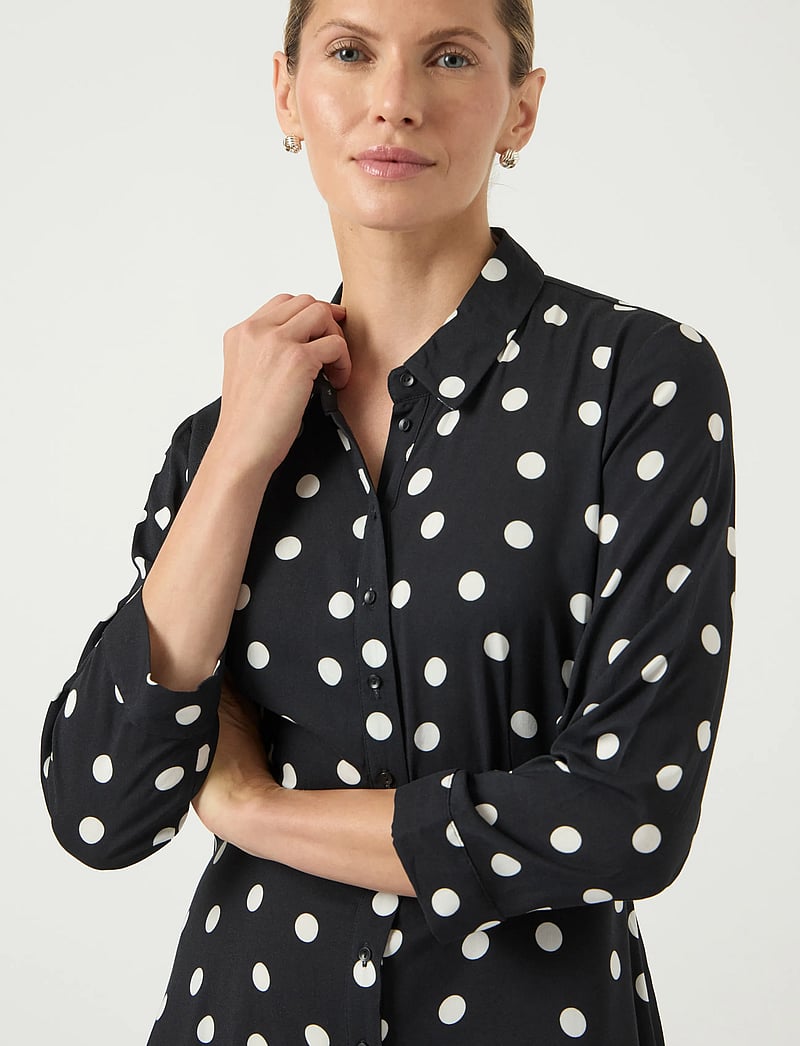 YAS - YASSAVANNA LONG SHIRT DRESS S. NOOS - hemdkleider - black - 5