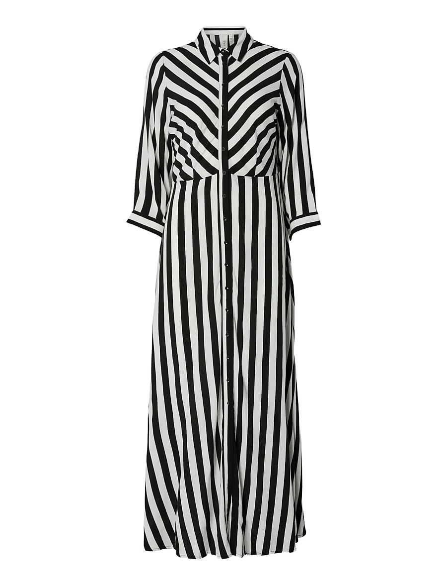 YAS - YASSAVANNA LONG SHIRT DRESS S. NOOS - hemdkleider - black - 1