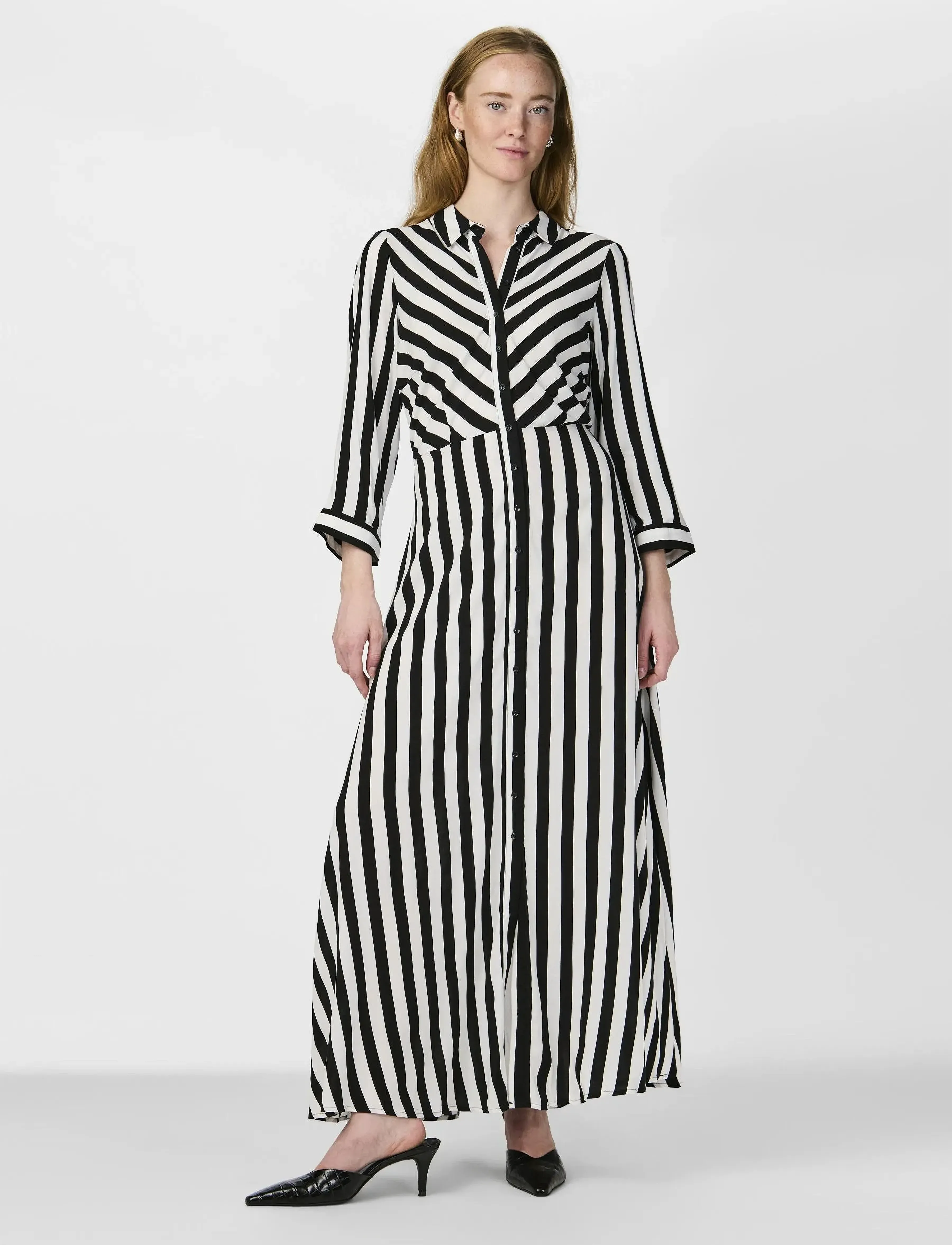 YAS - YASSAVANNA LONG SHIRT DRESS S. NOOS - skjortekjoler - black - 4