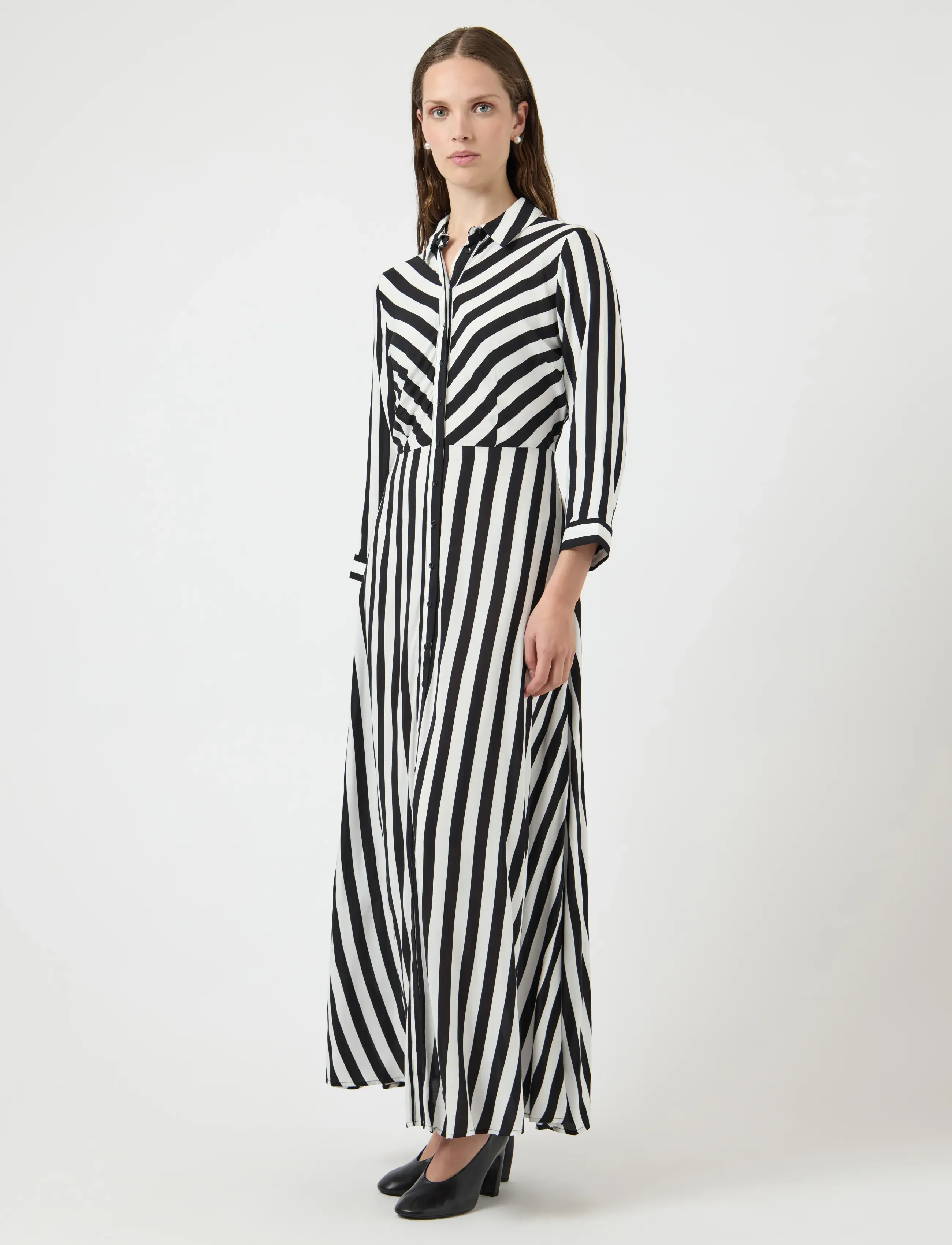 YAS - YASSAVANNA LONG SHIRT DRESS S. NOOS - skjortekjoler - black - 5