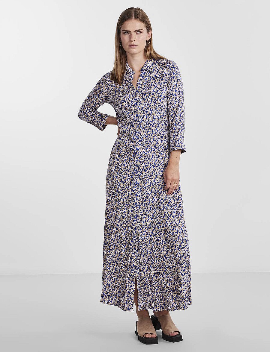 YAS - YASSAVANNA LONG SHIRT DRESS S. NOOS - hemdkleider - bluing - 0