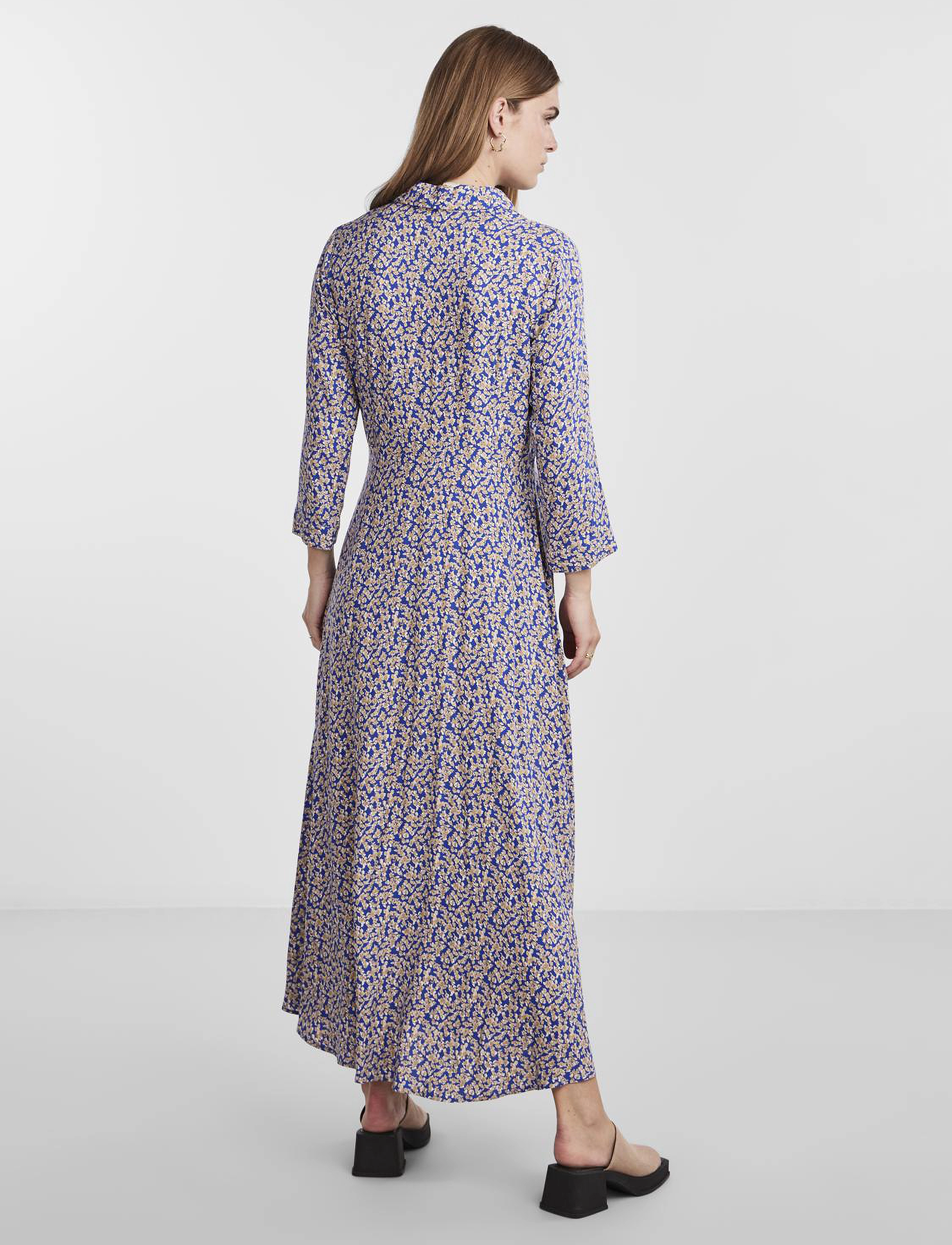 YAS - YASSAVANNA LONG SHIRT DRESS S. NOOS - skjortekjoler - bluing - 3