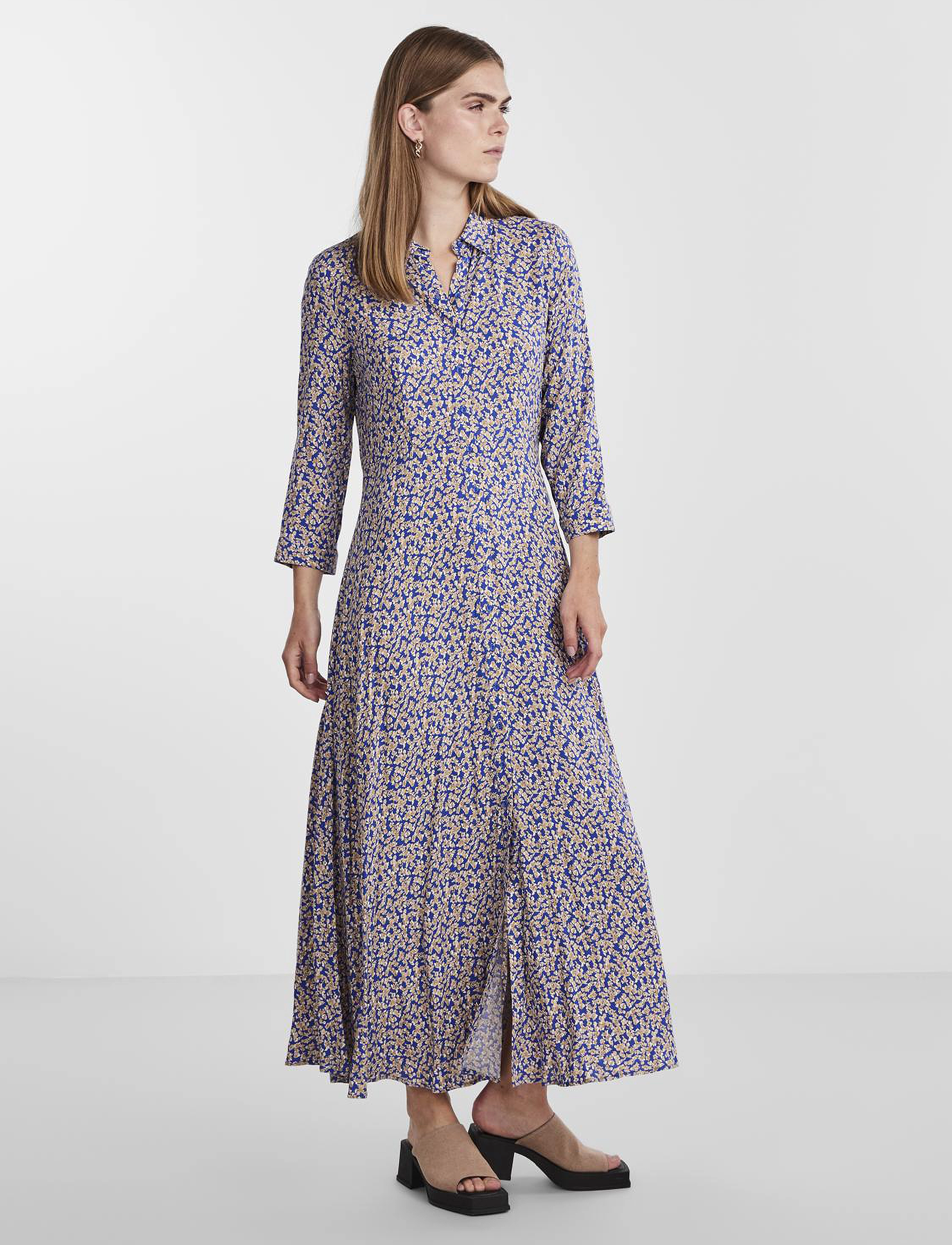 YAS - YASSAVANNA LONG SHIRT DRESS S. NOOS - skjortekjoler - bluing - 5
