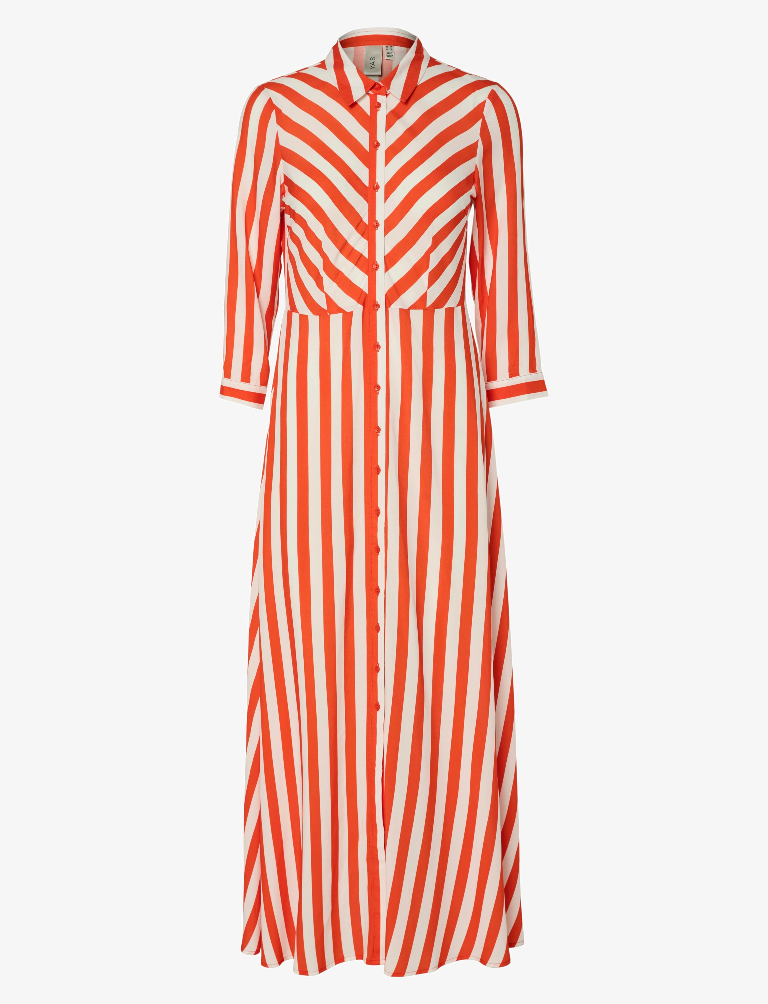 YAS YASSAVANNA LONG SHIRT DRESS S. NOOS - Y.A.S - CHERRY TOMATO / red