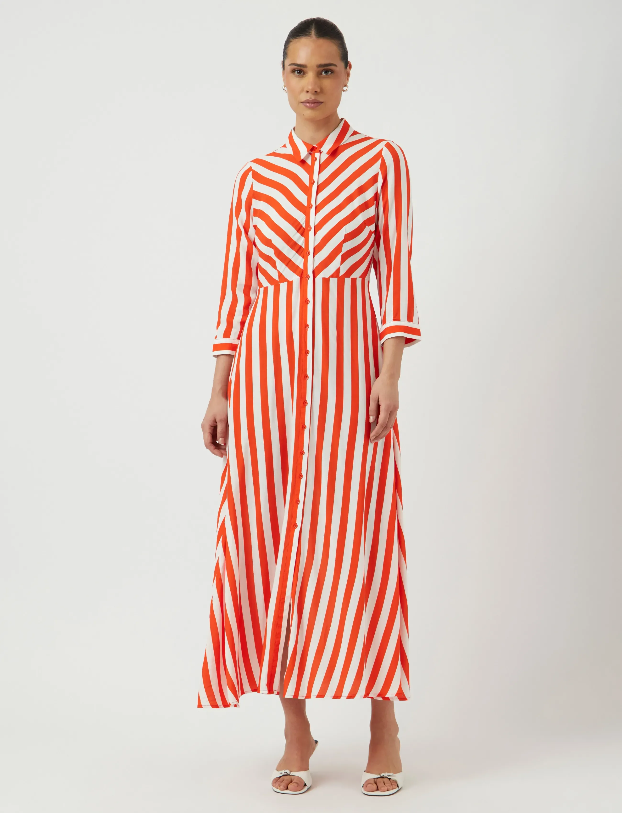 YAS YASSAVANNA LONG SHIRT DRESS S. NOOS - Shirt Dresses - CHERRY TOMATO / red