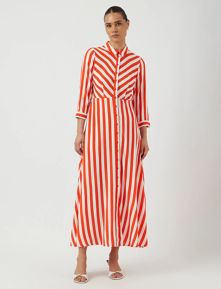 YAS - YASSAVANNA LONG SHIRT DRESS S. NOOS - hemdkleider - cherry tomato - 4