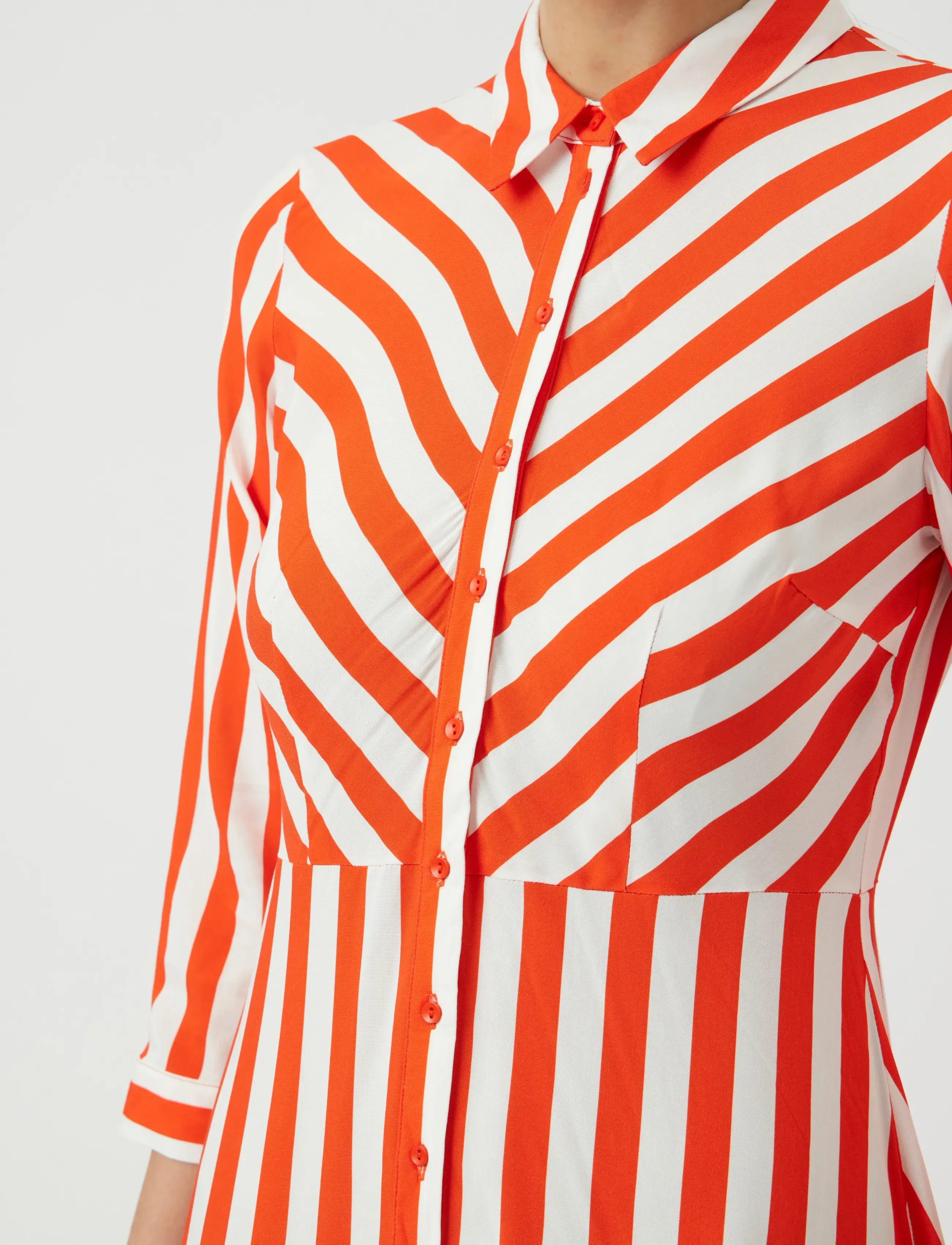 YAS - YASSAVANNA LONG SHIRT DRESS S. NOOS - skjortekjoler - cherry tomato - 5