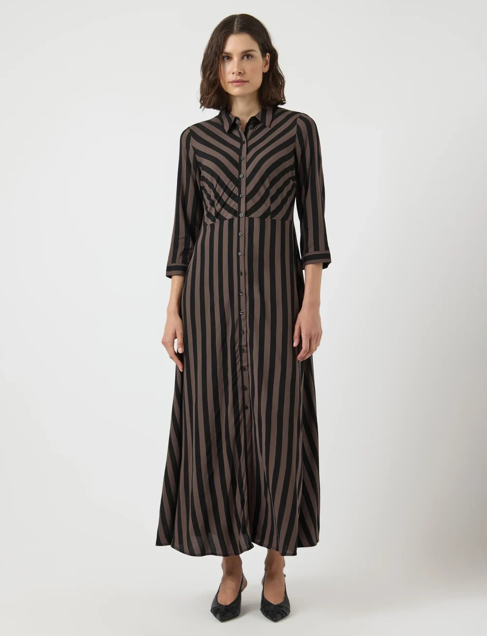 YAS - YASSAVANNA LONG SHIRT DRESS S. NOOS - hemdkleider - chocolate brown - 0