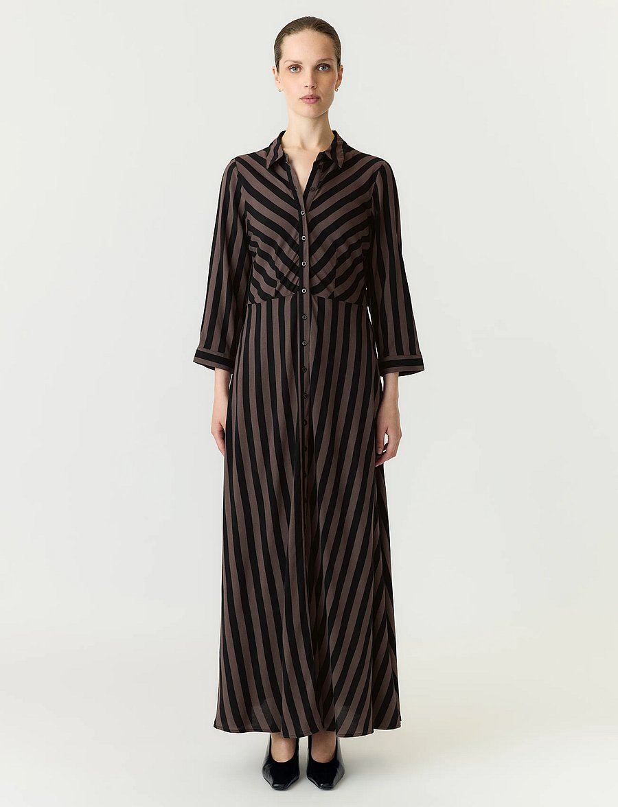 YAS - YASSAVANNA LONG SHIRT DRESS S. NOOS - hemdkleider - chocolate brown - 0