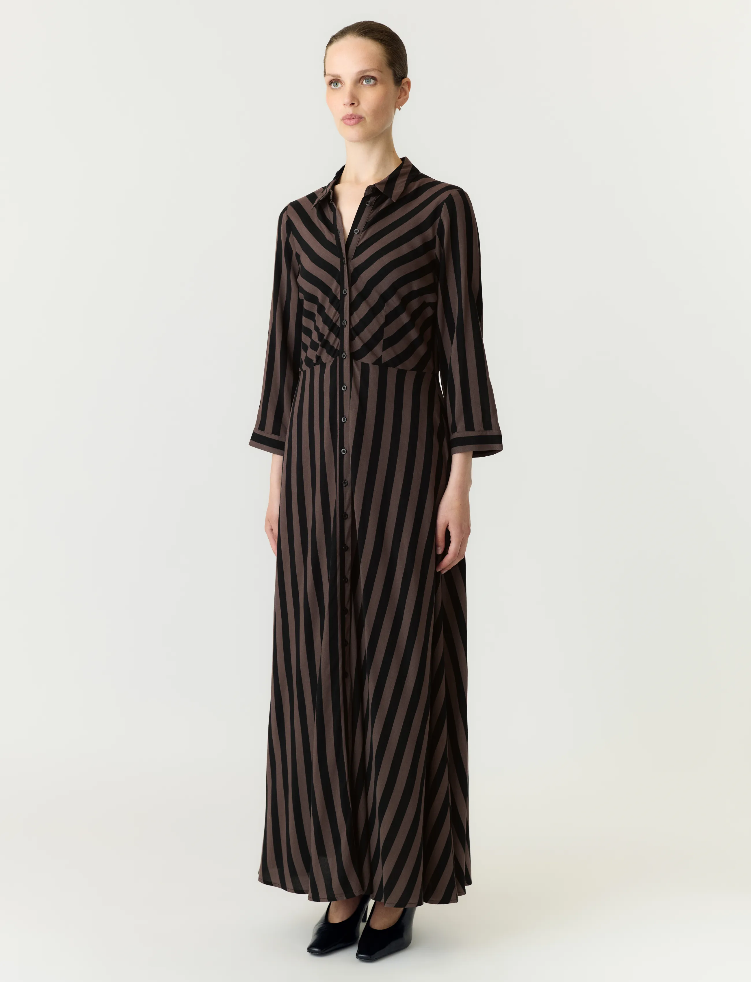 YAS - YASSAVANNA LONG SHIRT DRESS S. NOOS - hemdkleider - chocolate brown - 4