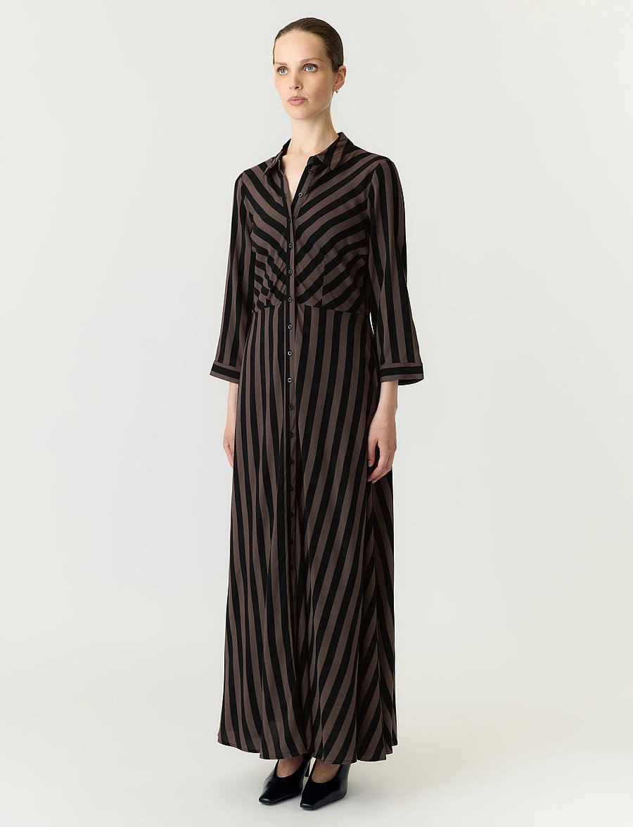 YAS - YASSAVANNA LONG SHIRT DRESS S. NOOS - hemdkleider - chocolate brown - 4