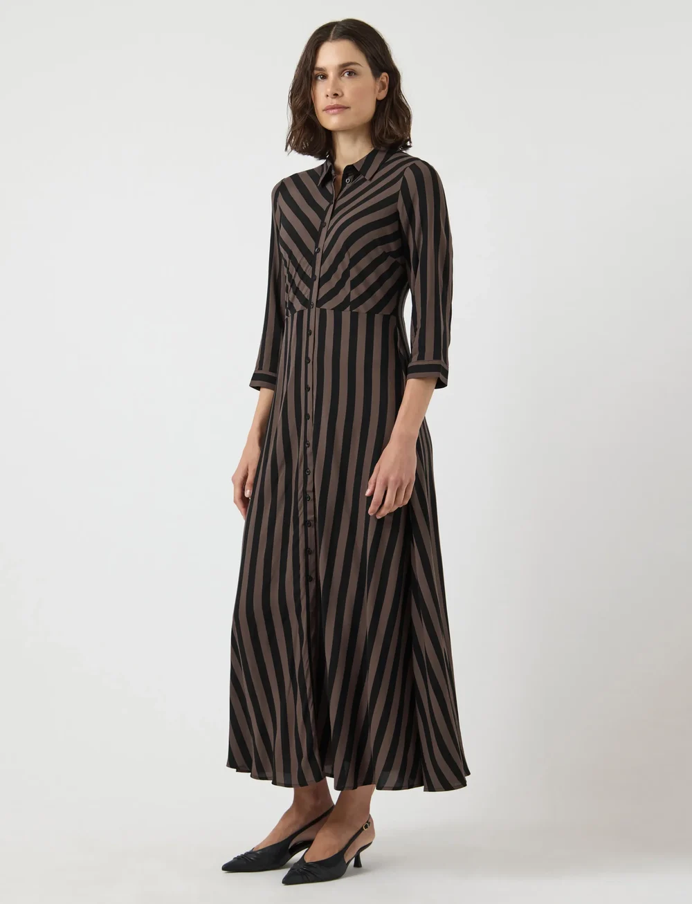 YAS - YASSAVANNA LONG SHIRT DRESS S. NOOS - hemdkleider - chocolate brown - 5
