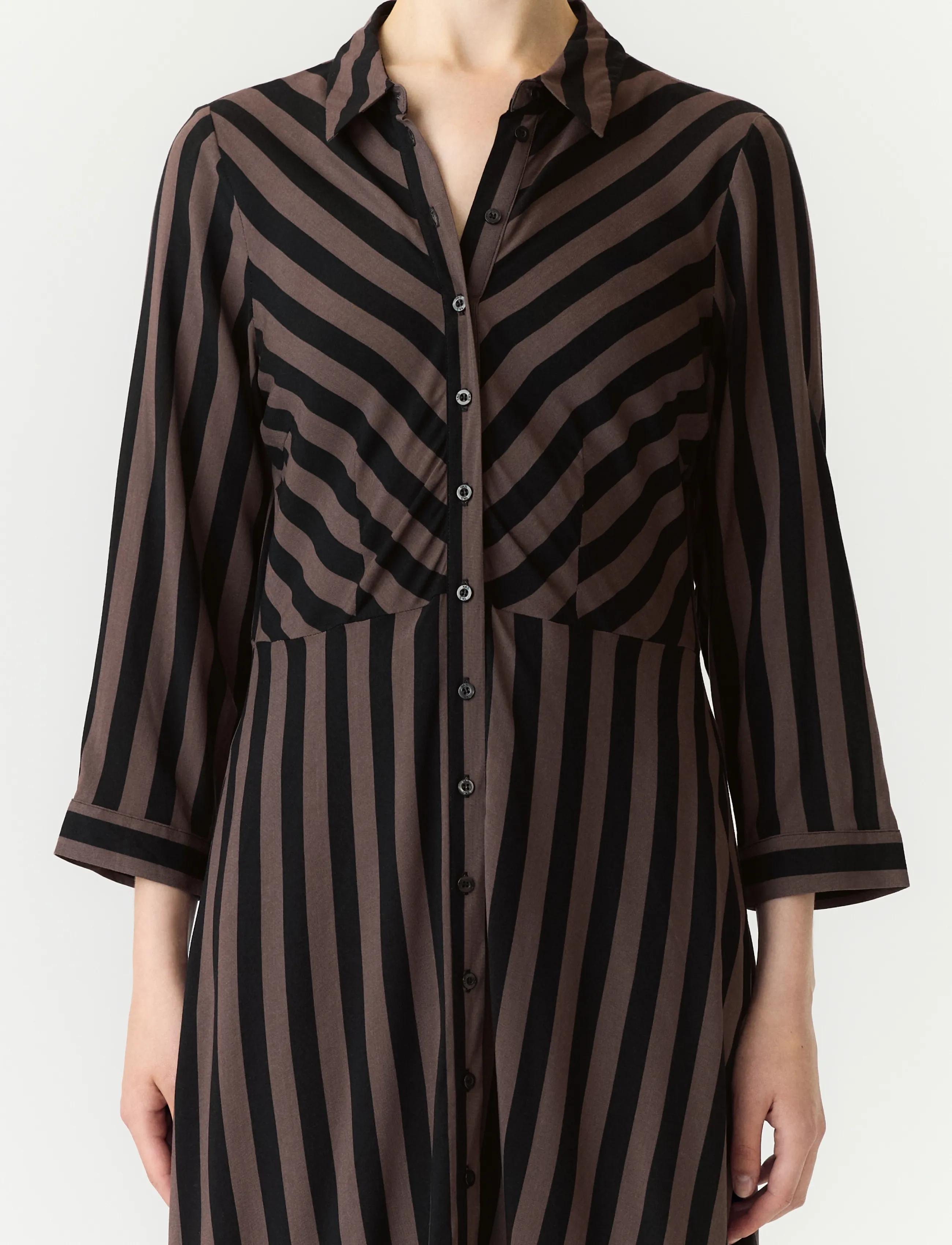 YAS - YASSAVANNA LONG SHIRT DRESS S. NOOS - hemdkleider - chocolate brown - 5