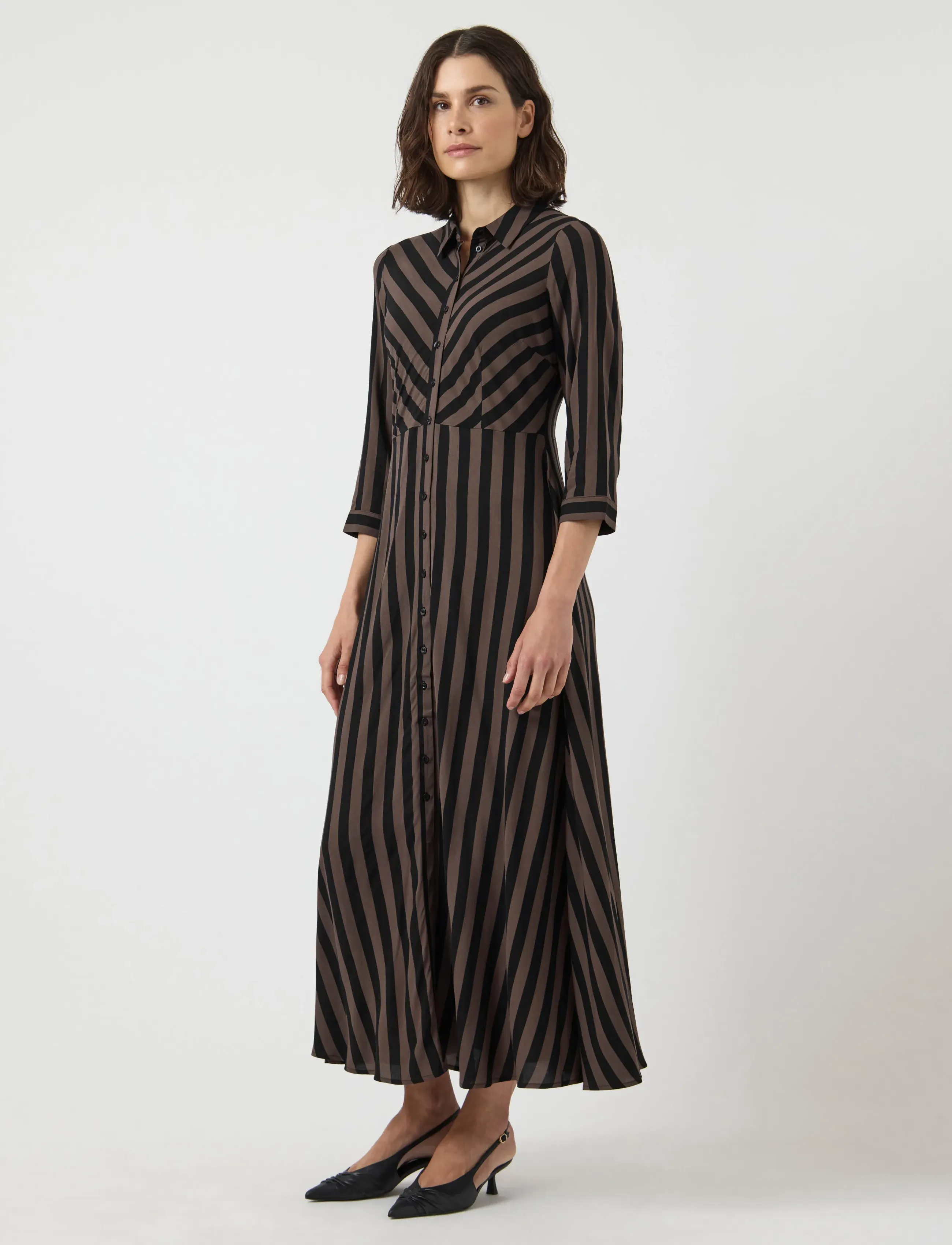 YAS - YASSAVANNA LONG SHIRT DRESS S. NOOS - marškinių tipo suknelės - chocolate brown - 5