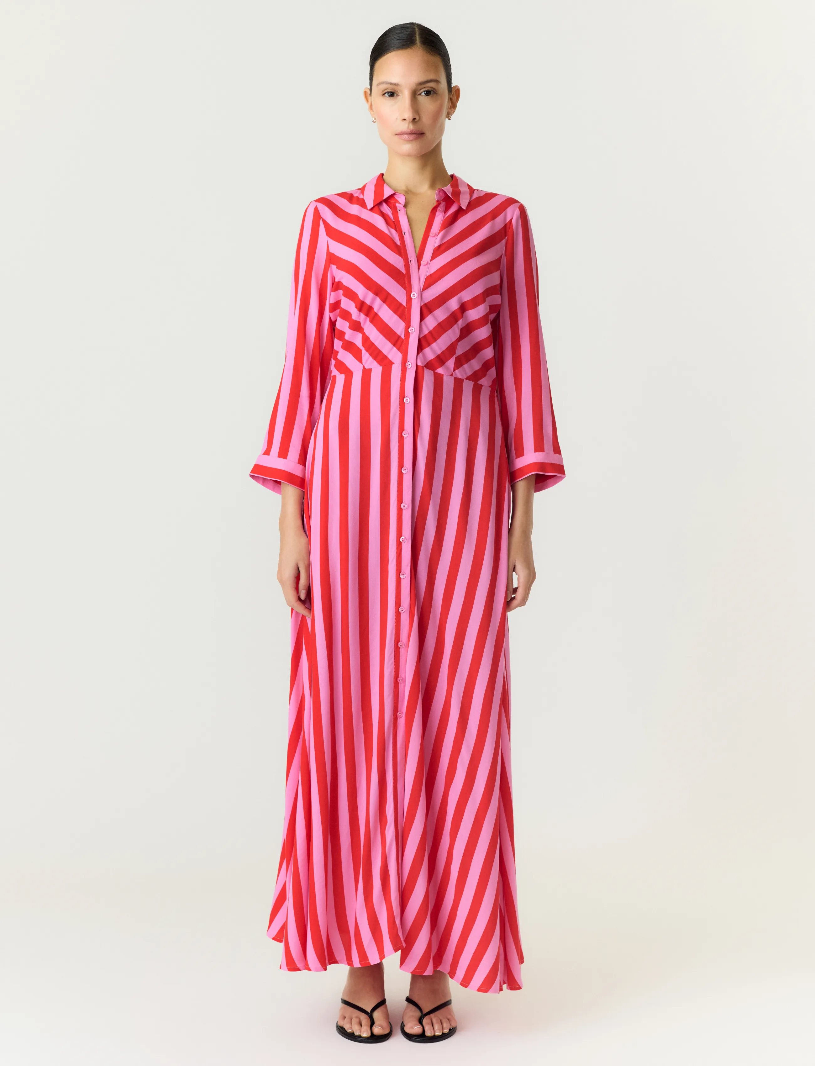 YAS savanna Long Shirt Dress S. Noos, M, Dresses, Rosa - Maxi Dress, Frauen
