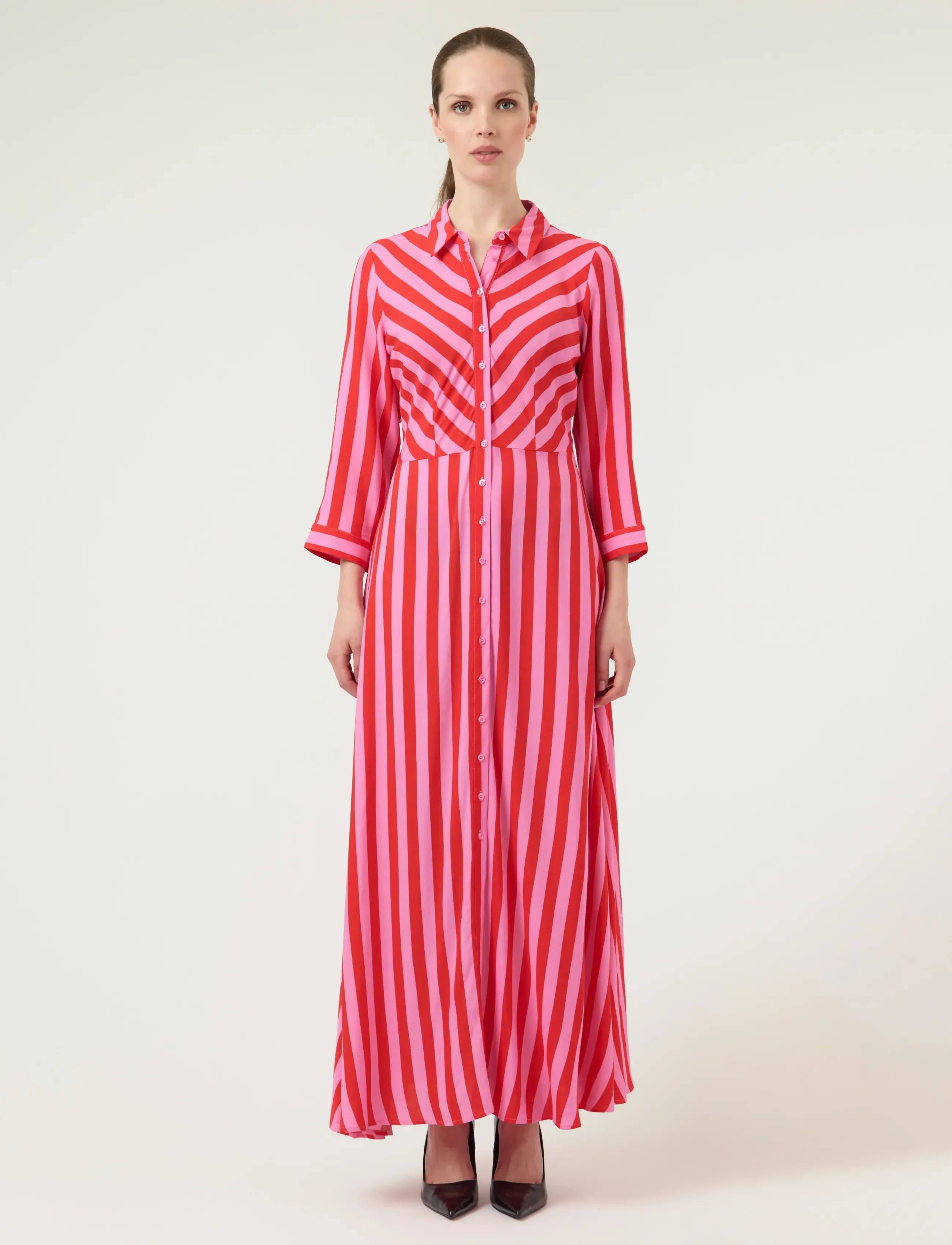 YAS YASSAVANNA LONG SHIRT DRESS S. NOOS - Dresses - CYCLAMEN / pink/rose