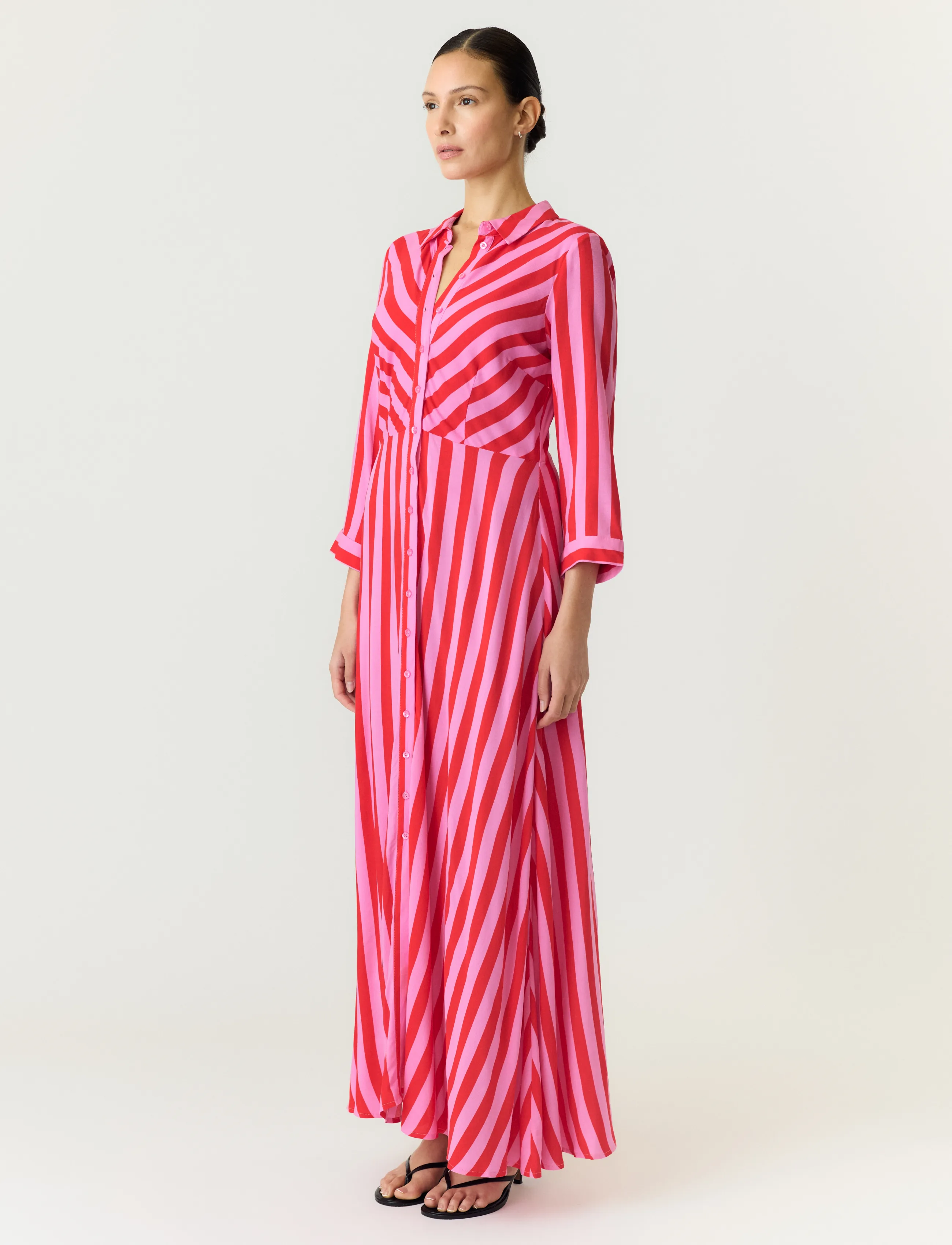 YAS - YASSAVANNA LONG SHIRT DRESS S. NOOS - särkkleidid - cyclamen - 4
