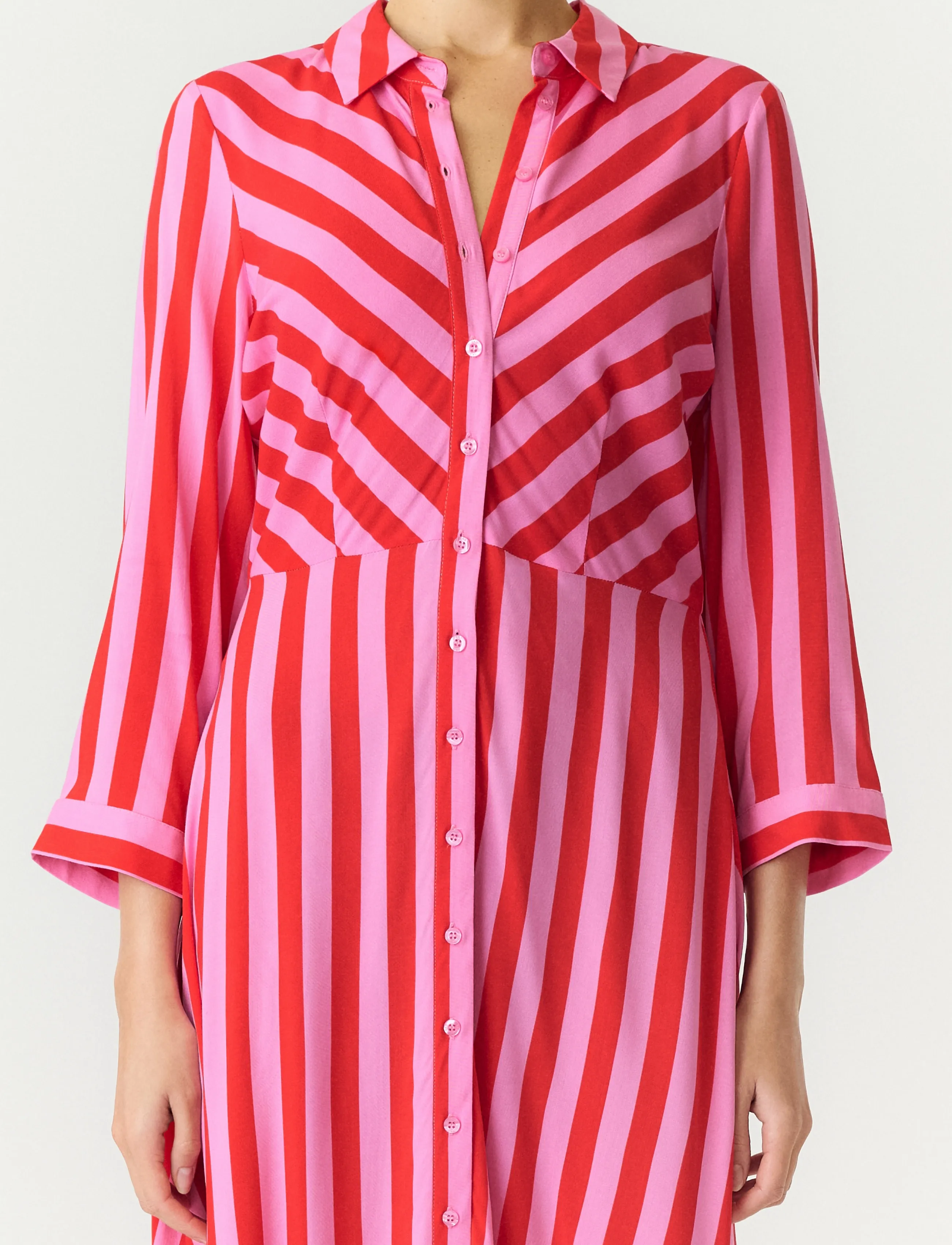 YAS - YASSAVANNA LONG SHIRT DRESS S. NOOS - särkkleidid - cyclamen - 5