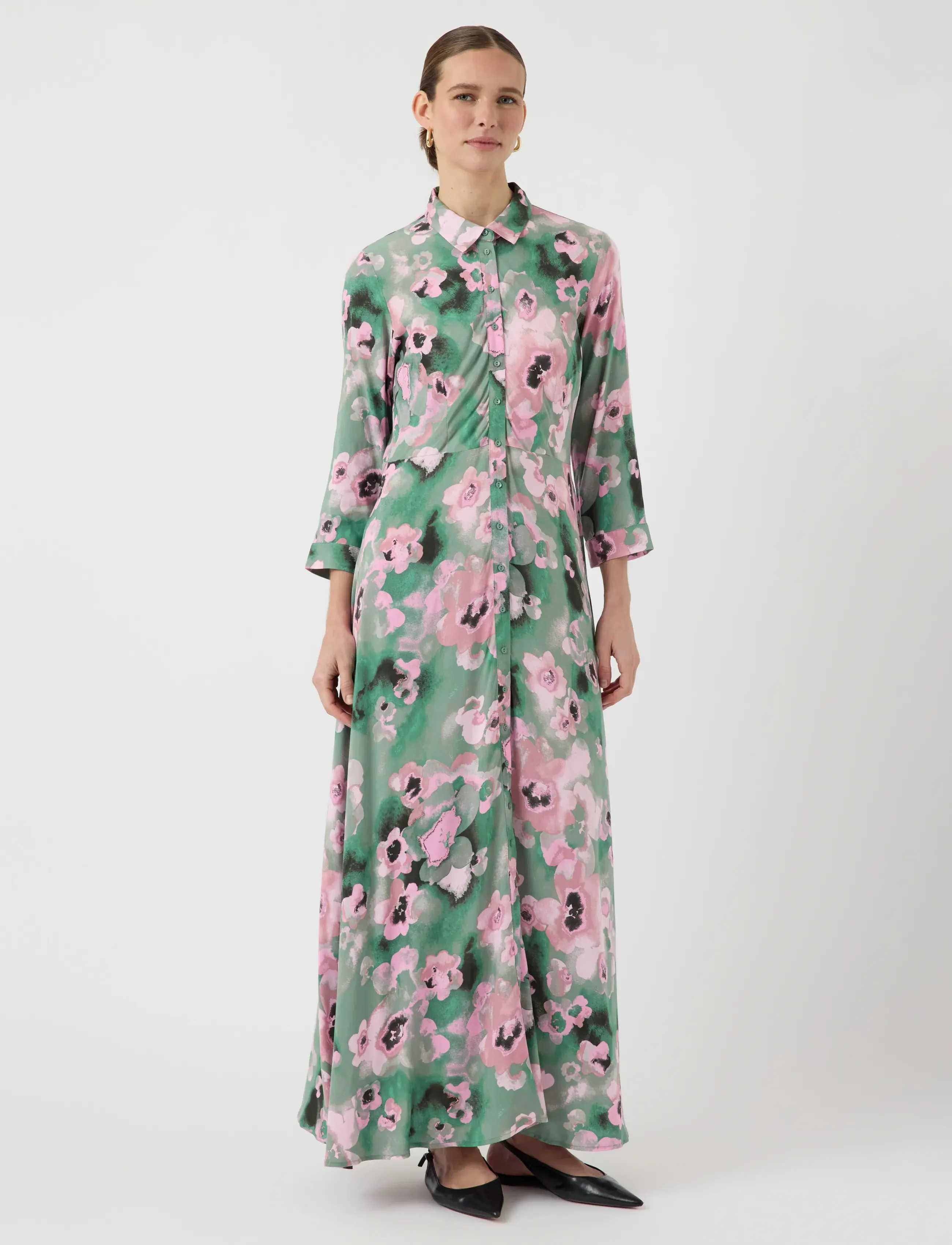 YAS - YASSAVANNA LONG SHIRT DRESS S. NOOS - skjortekjoler - deep mint - 4