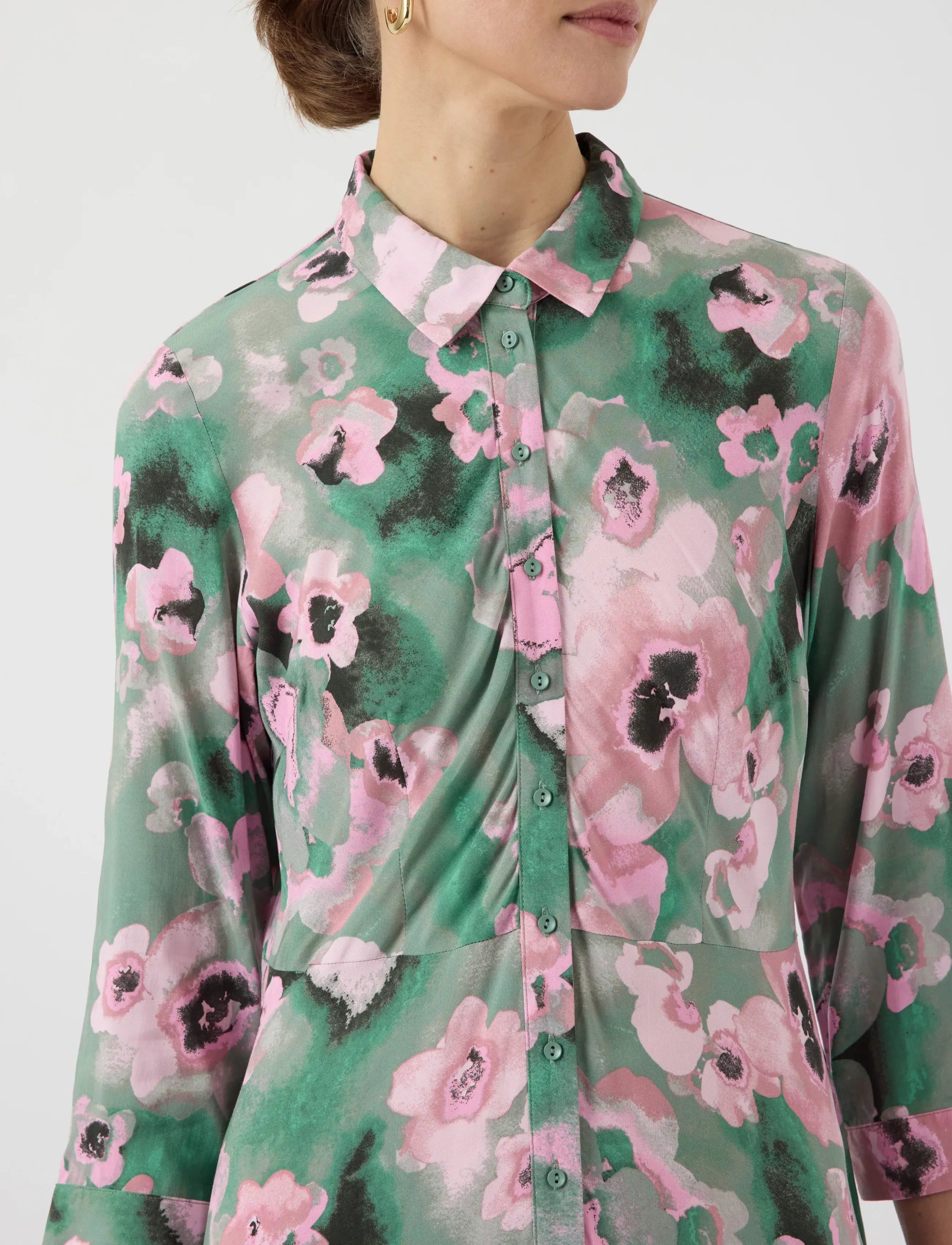 YAS - YASSAVANNA LONG SHIRT DRESS S. NOOS - skjortekjoler - deep mint - 5