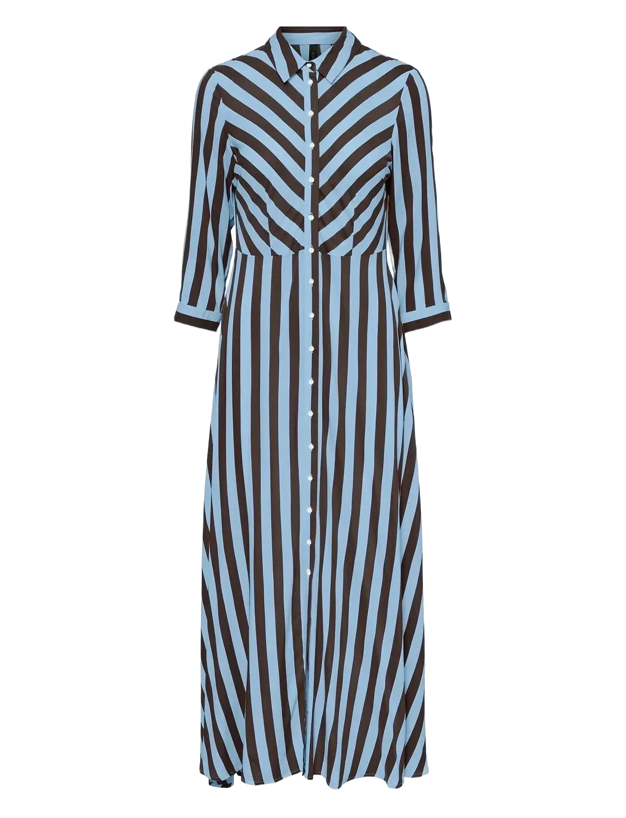 YAS YASSAVANNA LONG SHIRT DRESS S. NOOS - Y.A.S - HOT FUDGE / blue