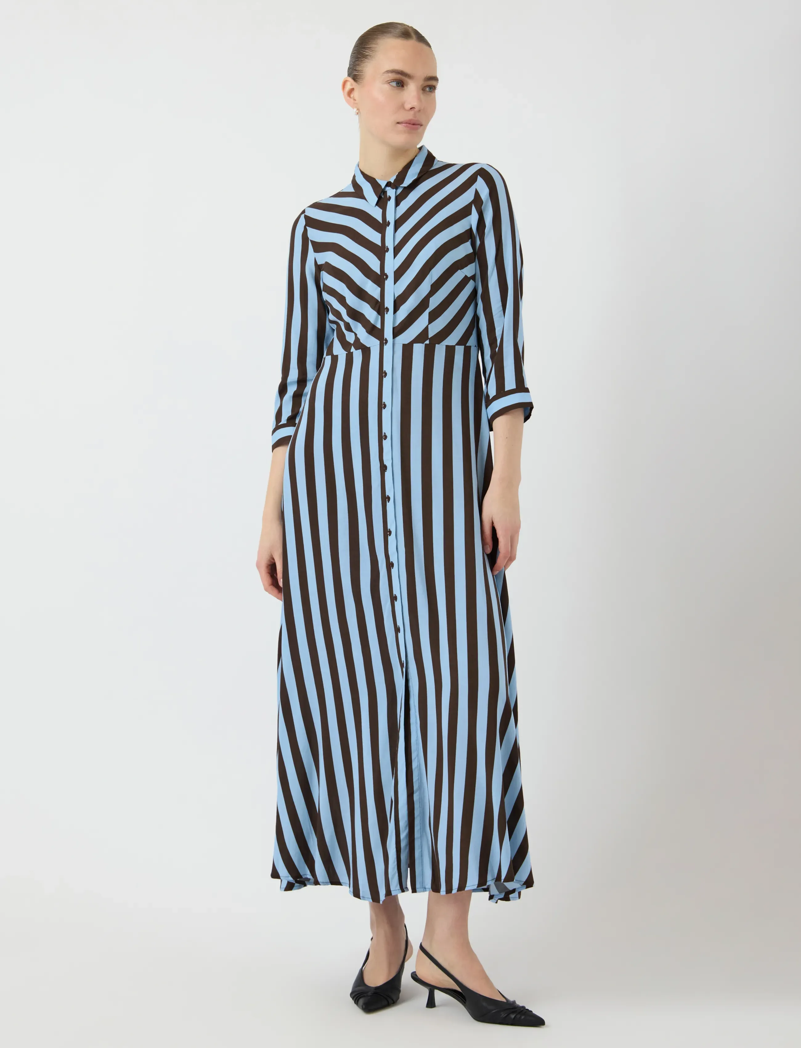YAS - YASSAVANNA LONG SHIRT DRESS S. NOOS - skjortekjoler - hot fudge - 4