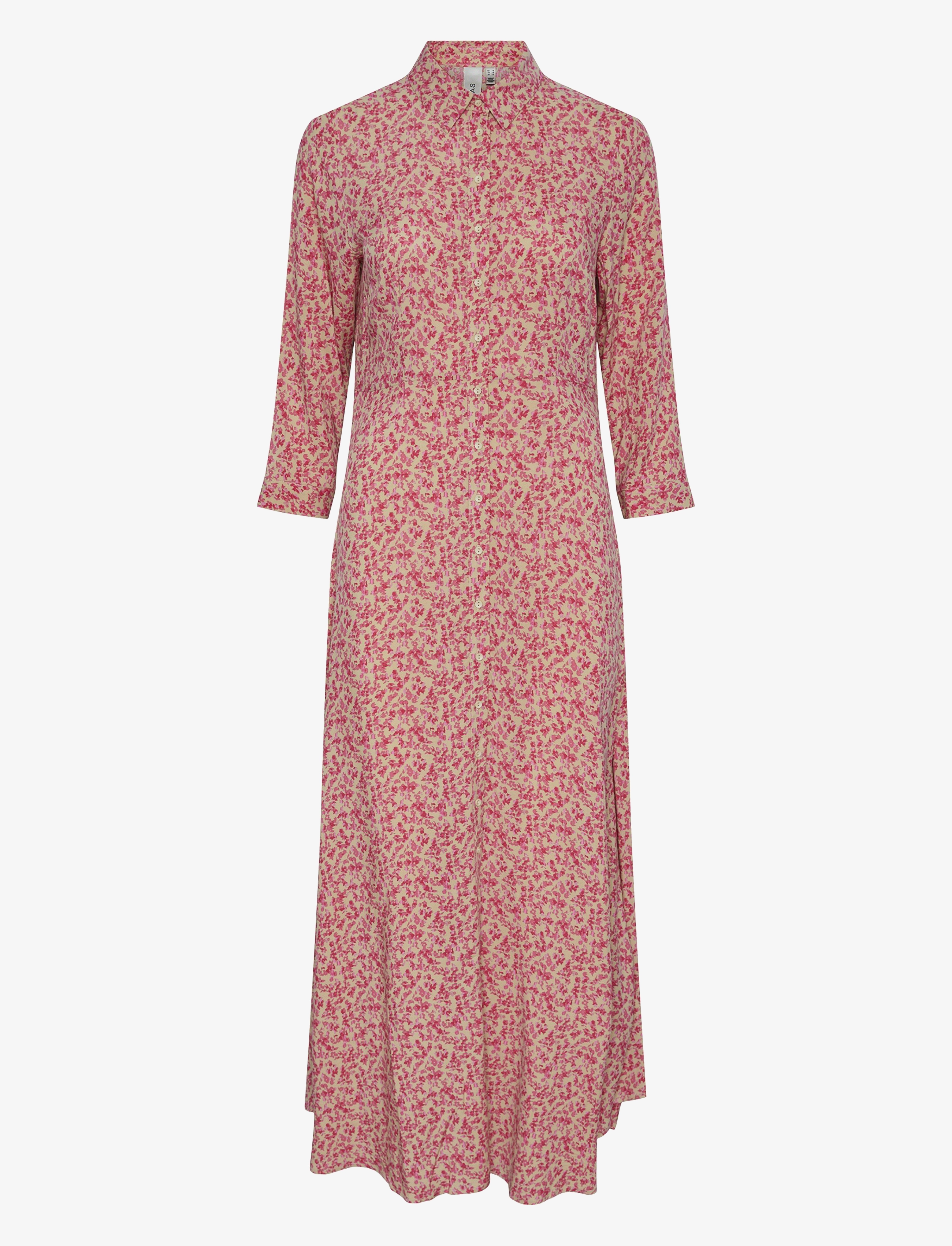 YAS YASSAVANNA LONG SHIRT DRESS S. NOOS - Y.A.S - IRISH CREAM / red