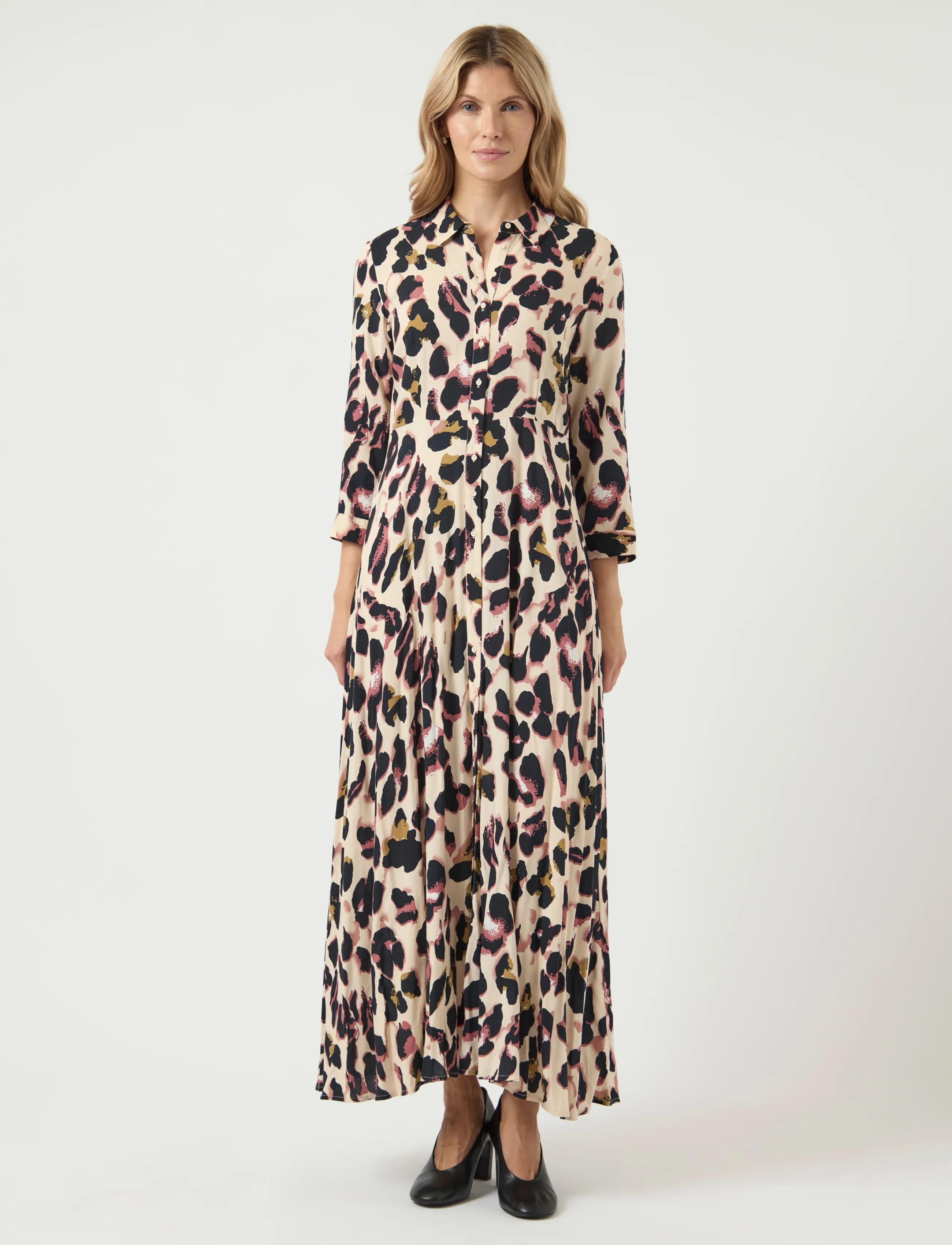 YAS savanna Long Shirt Dress S. Noos, M, Dresses, Mehrfarbig/gemustert - Maxi Dress, Frauen