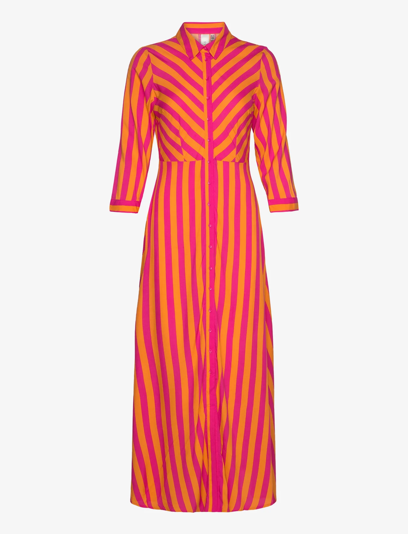 YAS - YASSAVANNA LONG SHIRT DRESS S. NOOS - maxi dresses - orange pepper - 0