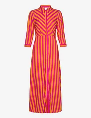 YAS - YASSAVANNA LONG SHIRT DRESS S. NOOS - särkkleidid - orange pepper - 0