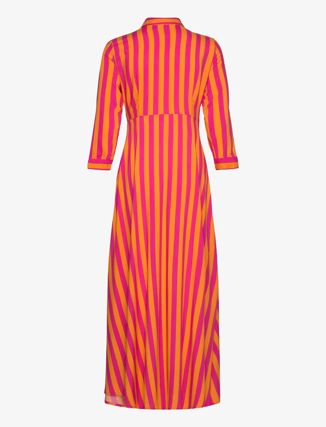 YAS - YASSAVANNA LONG SHIRT DRESS S. NOOS - särkkleidid - orange pepper - 1