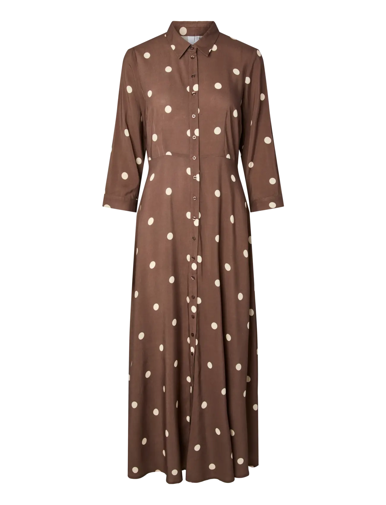 YAS YASSAVANNA LONG SHIRT DRESS S. NOOS - Y.A.S - PINECONE / brown