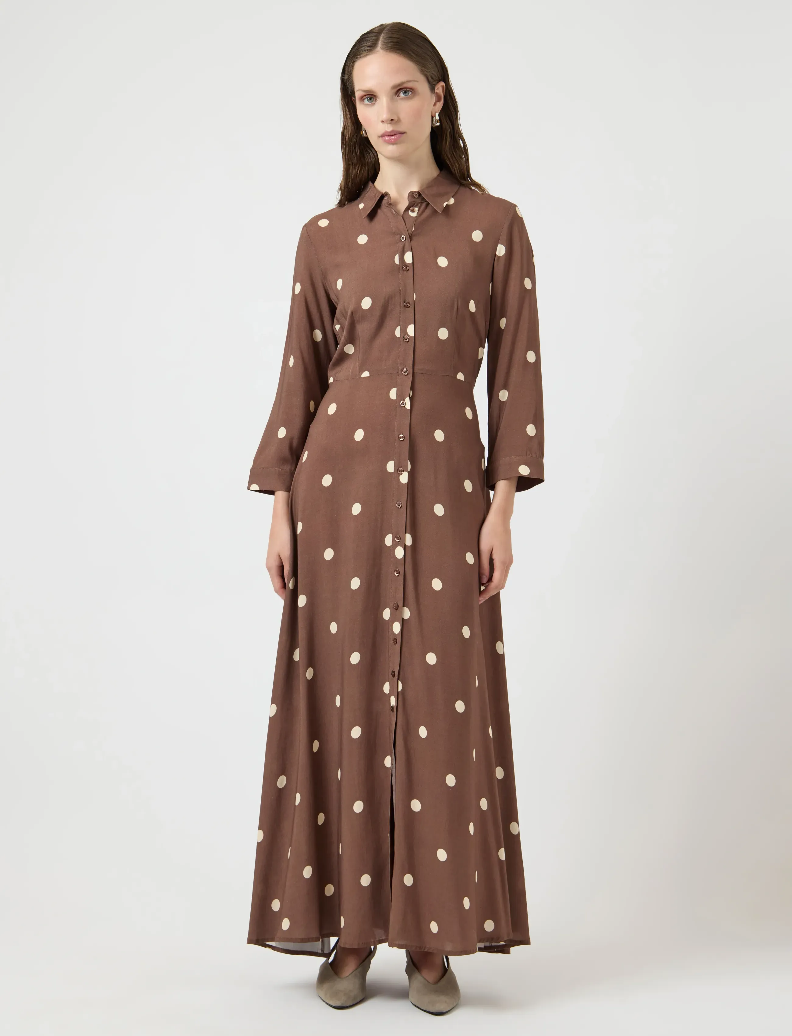 YAS YASSAVANNA LONG SHIRT DRESS S. NOOS - Kleidid - PINECONE / brown