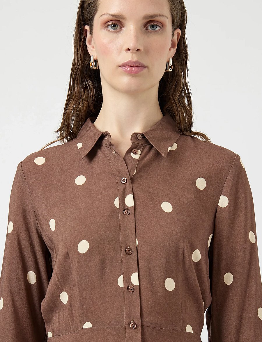 YAS - YASSAVANNA LONG SHIRT DRESS S. NOOS - hemdkleider - pinecone - 5