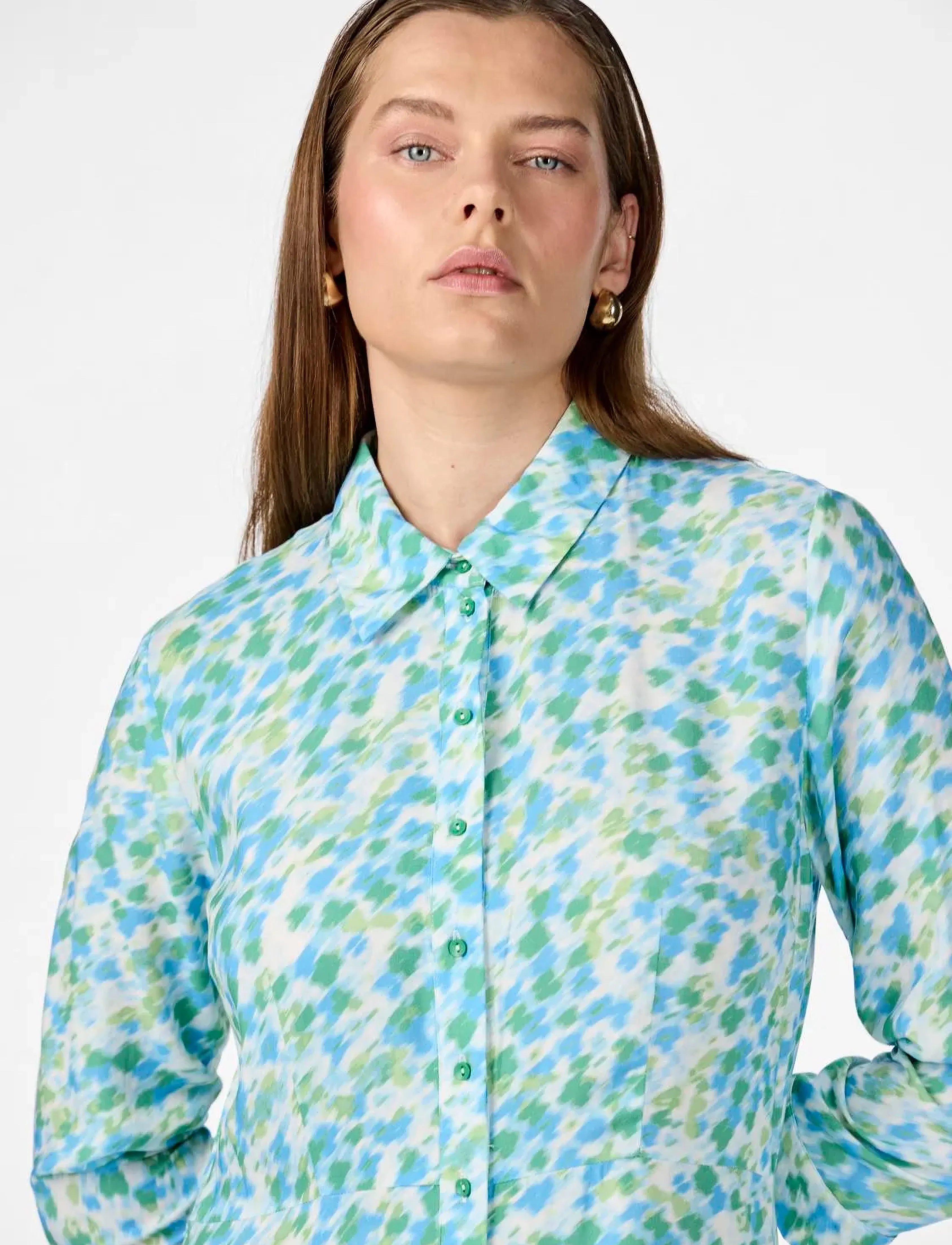 YAS - YASSAVANNA LONG SHIRT DRESS S. NOOS - skjortekjoler - quiet green - 5