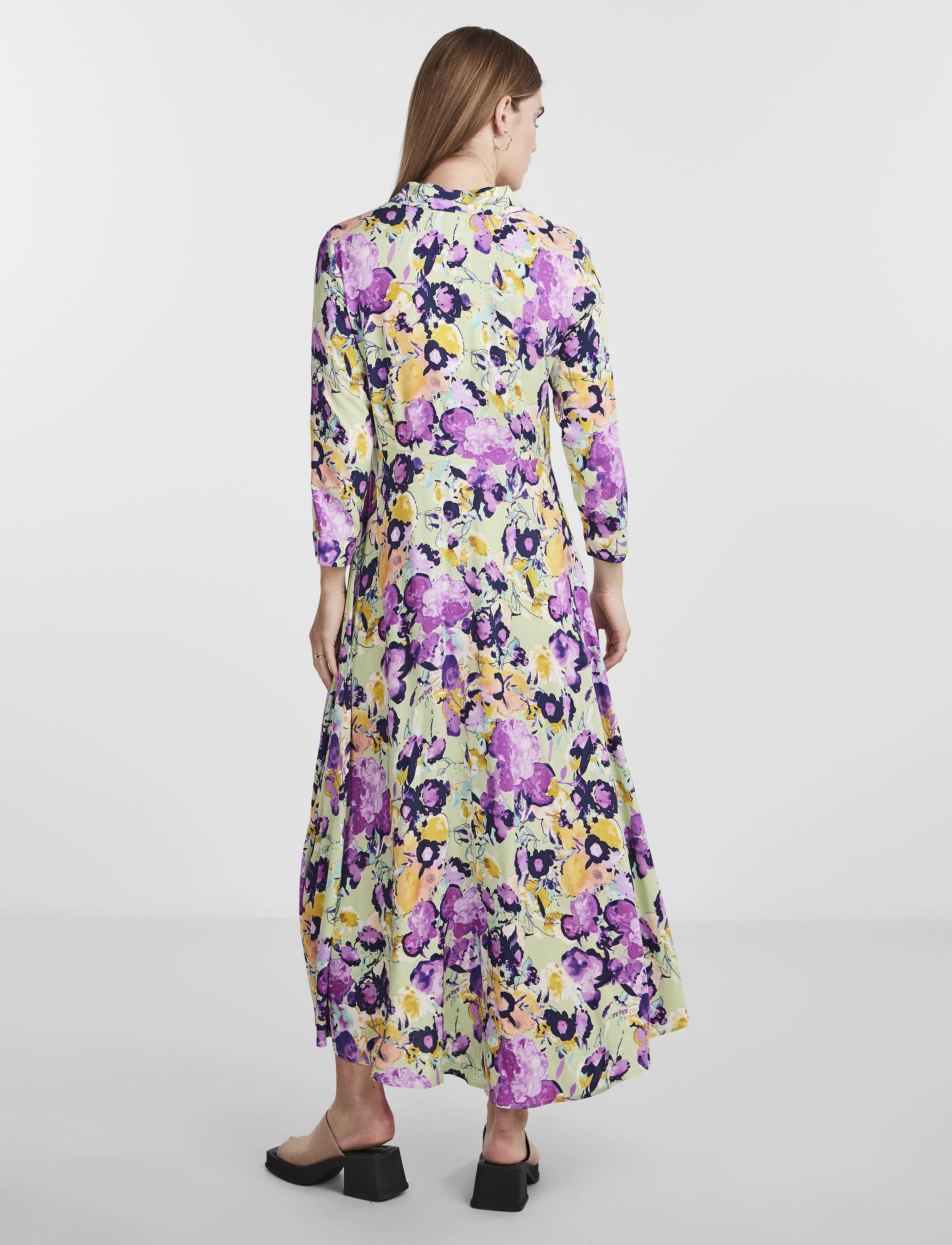 YAS - YASSAVANNA LONG SHIRT DRESS S. NOOS - skjortekjoler - quiet green - 3
