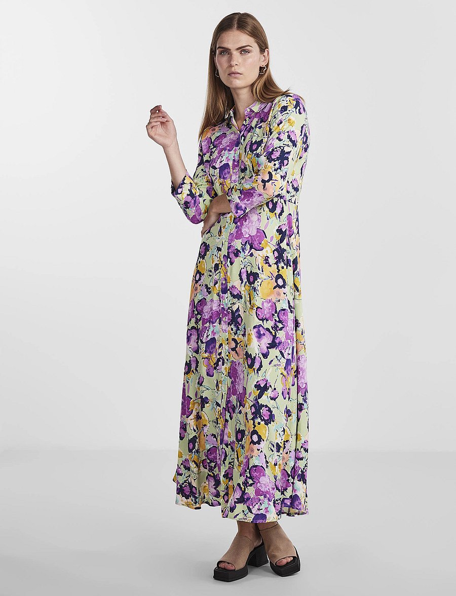 YAS - YASSAVANNA LONG SHIRT DRESS S. NOOS - hemdkleider - quiet green - 4