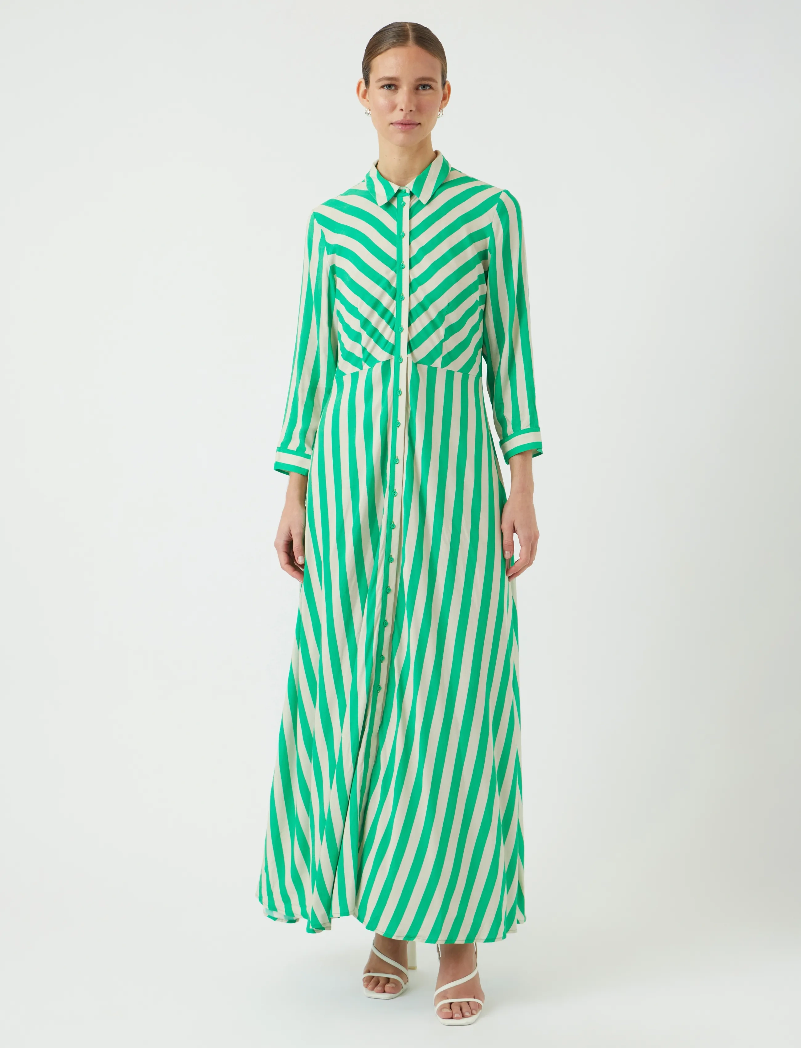 YAS - YASSAVANNA LONG SHIRT DRESS S. NOOS - skjortekjoler - sandshell - 4