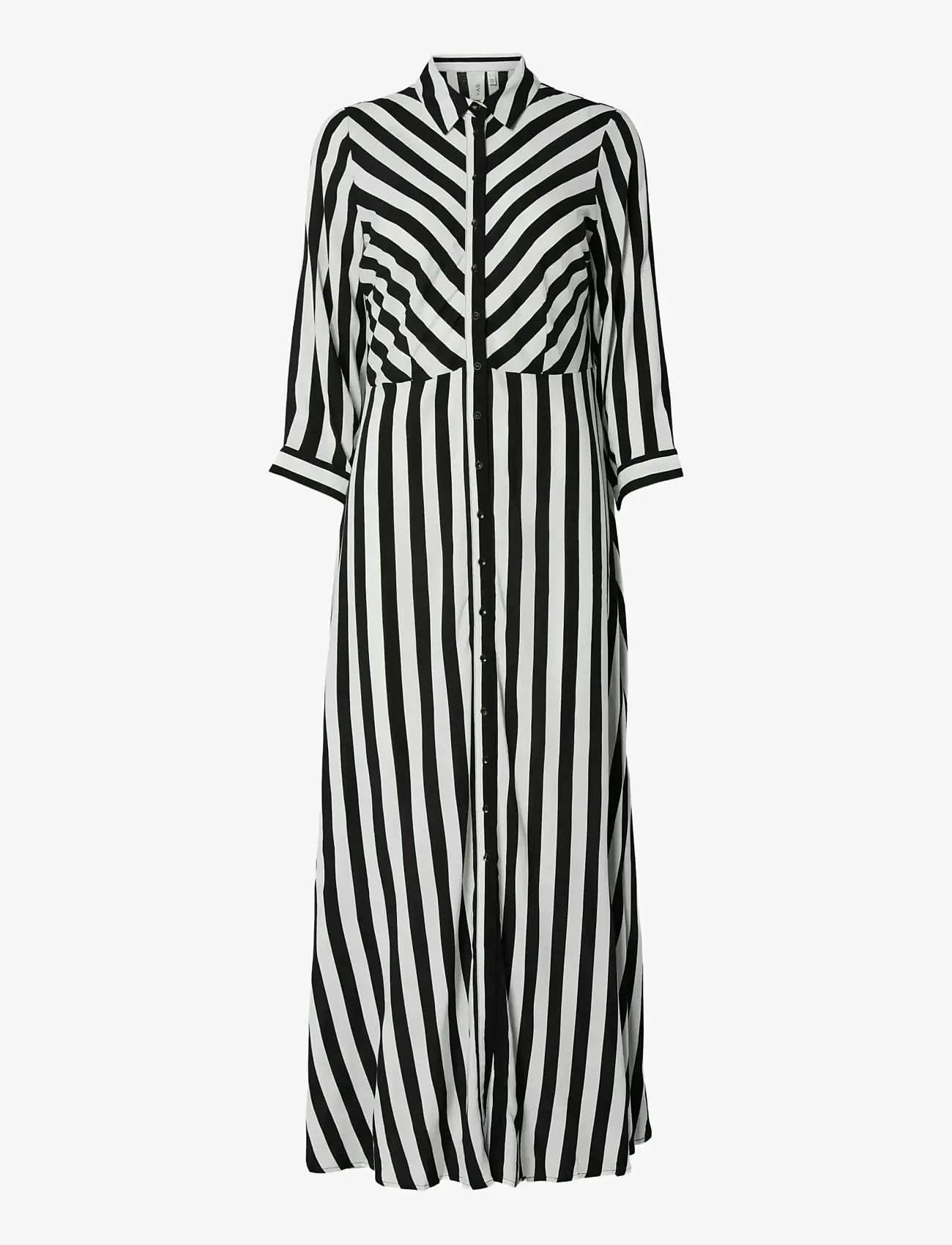 YAS - YASSAVANNA LONG SHIRT DRESS S. NOOS - skjortklänningar - stripes w white stripes - 1