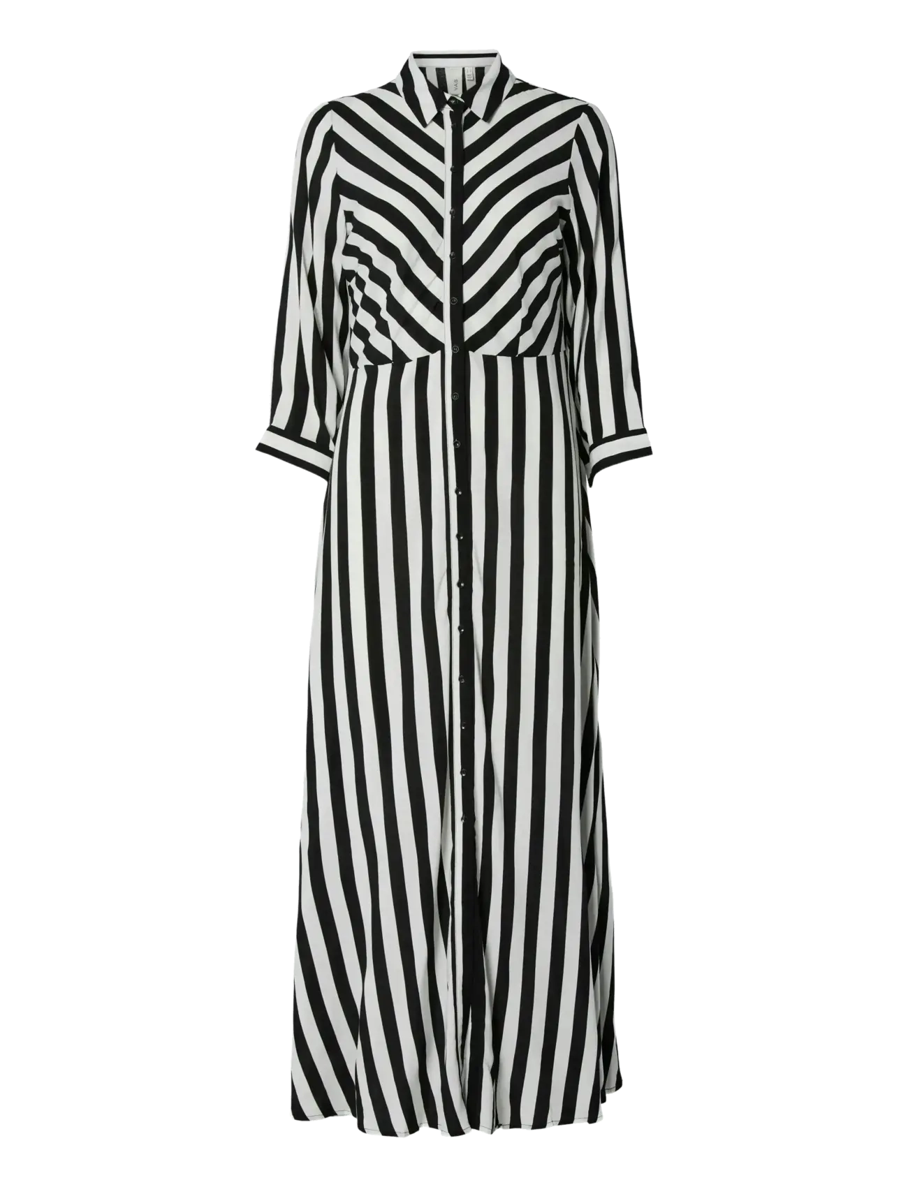 YAS YASSAVANNA LONG SHIRT DRESS S. NOOS - Kläder - STRIPES W WHITE STRIPES / black