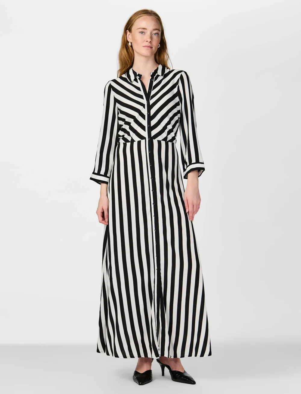 YAS - YASSAVANNA LONG SHIRT DRESS S. - särkkleidid - stripes w white stripes - 0