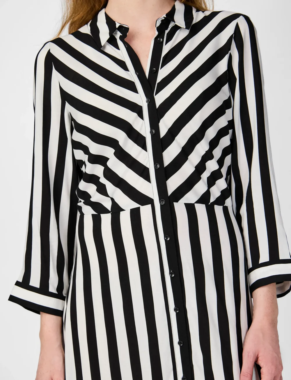 YAS - YASSAVANNA LONG SHIRT DRESS S. - särkkleidid - stripes w white stripes - 4