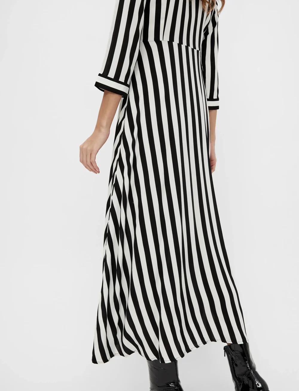 YAS - YASSAVANNA LONG SHIRT DRESS S. - särkkleidid - stripes w white stripes - 5