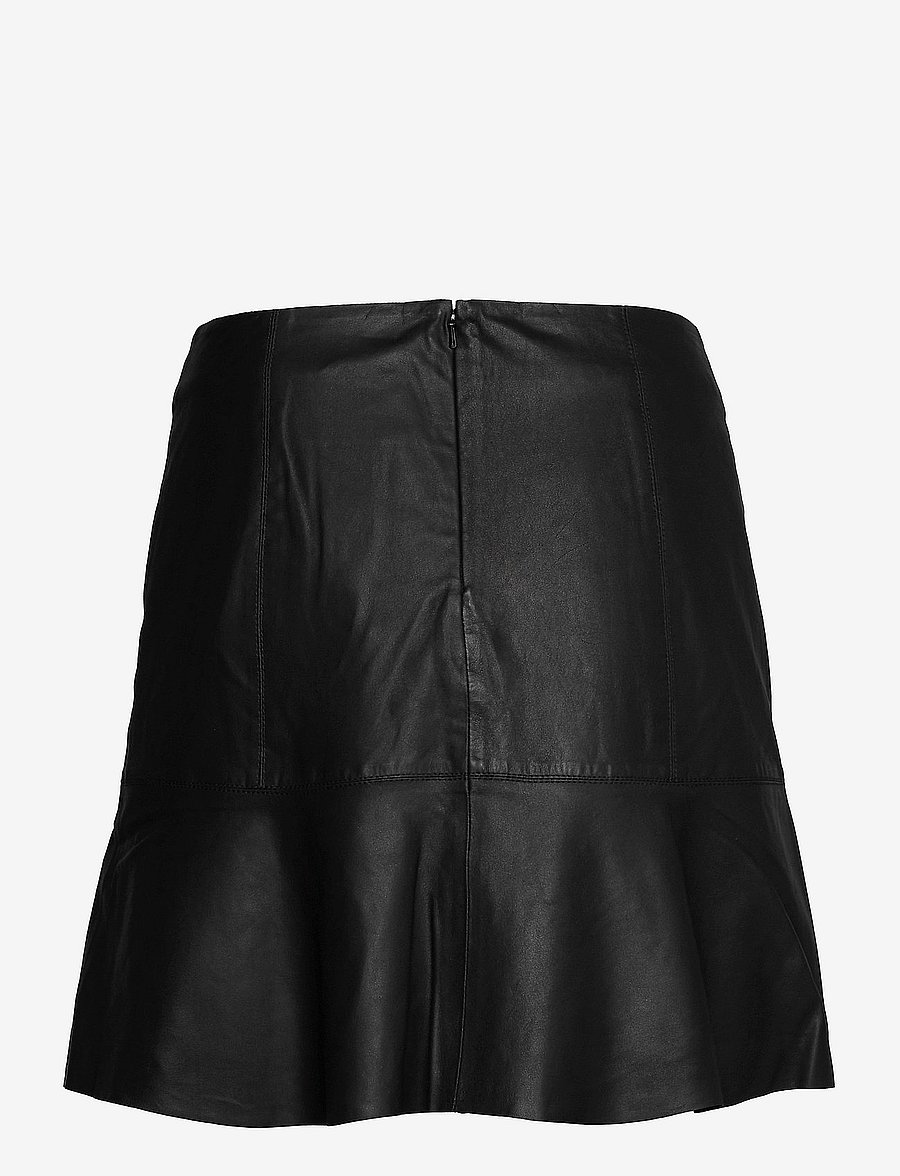YAS - YASCOLLY MW NAPLON LEATHER SKIRT NOOS - leather skirts - black - 2