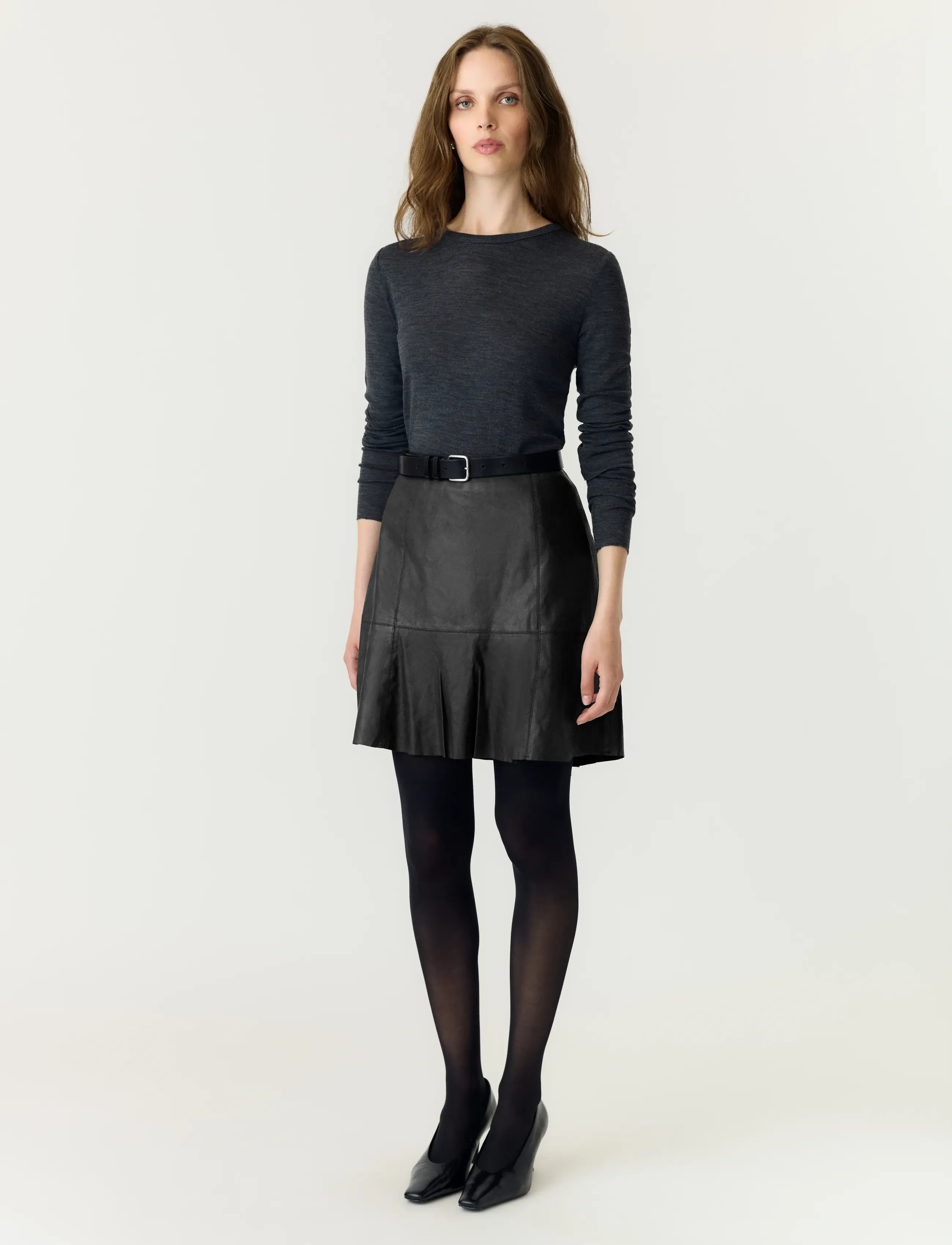YAS Yascolly Mw Naplon Leather Skirt Noos kjolar dam – bild 6