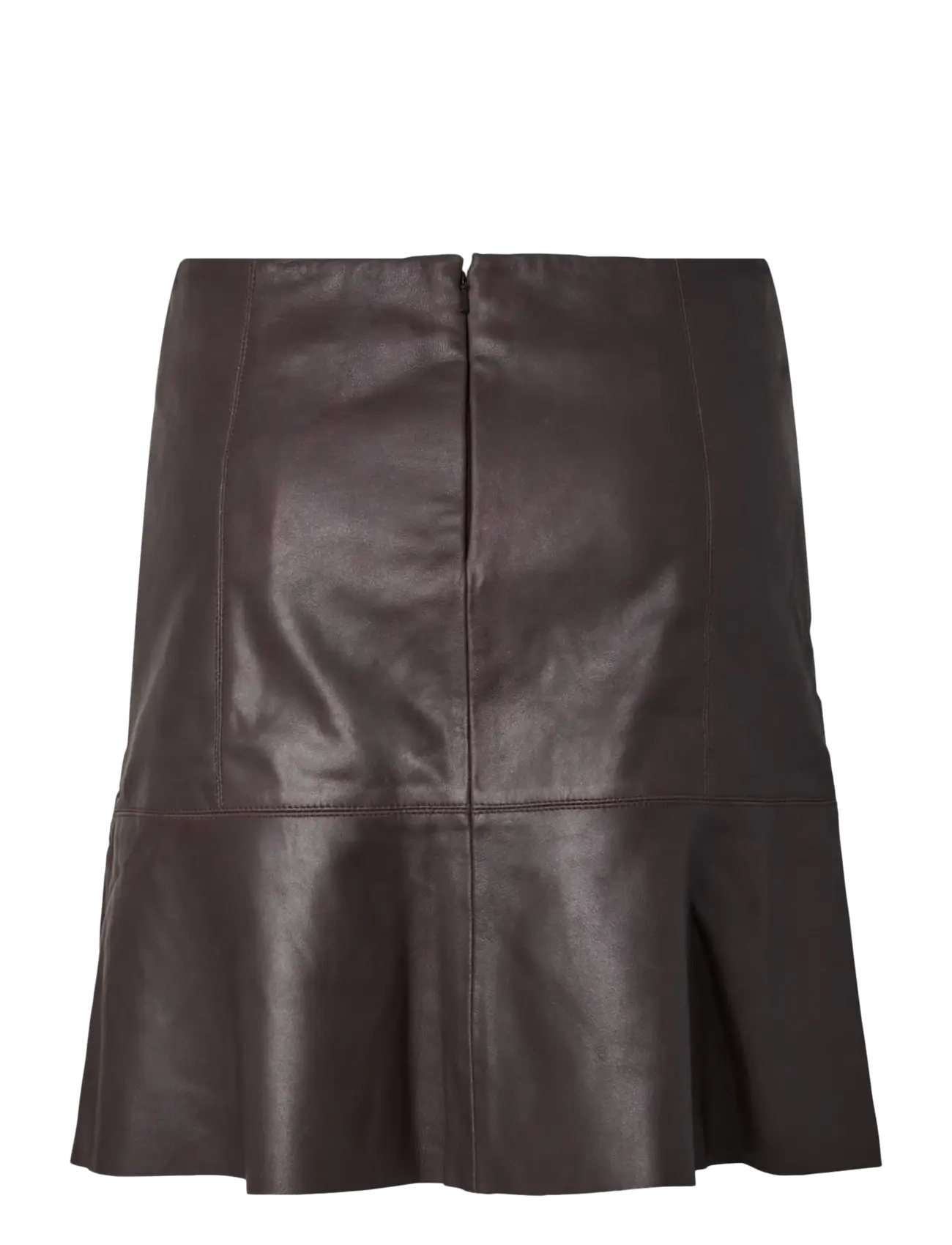 YAS - YASCOLLY MW NAPLON LEATHER SKIRT NOOS - lædernederdele - chocolate brown - 2